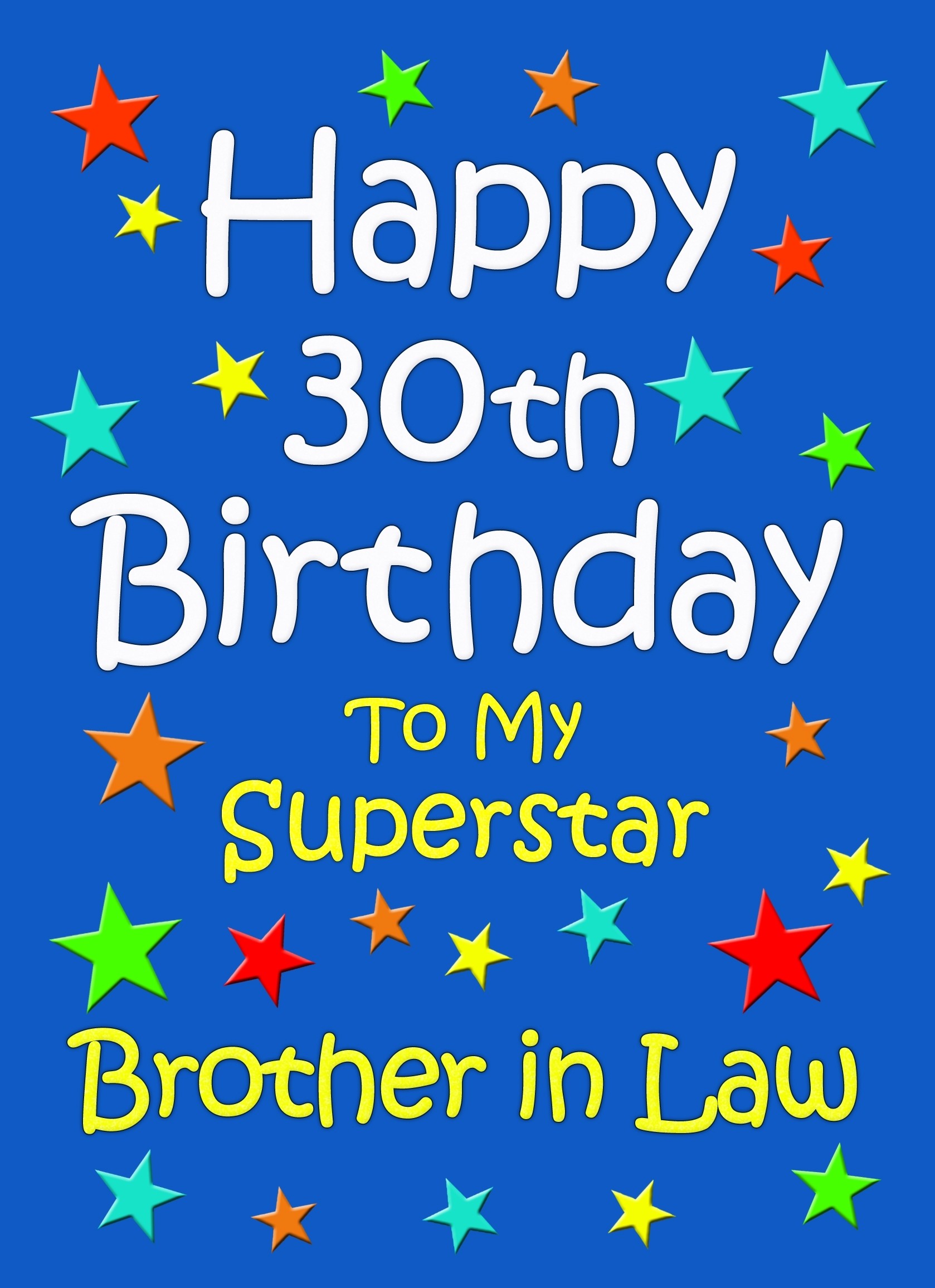 Brother in Law 30th Birthday Card (Blue)