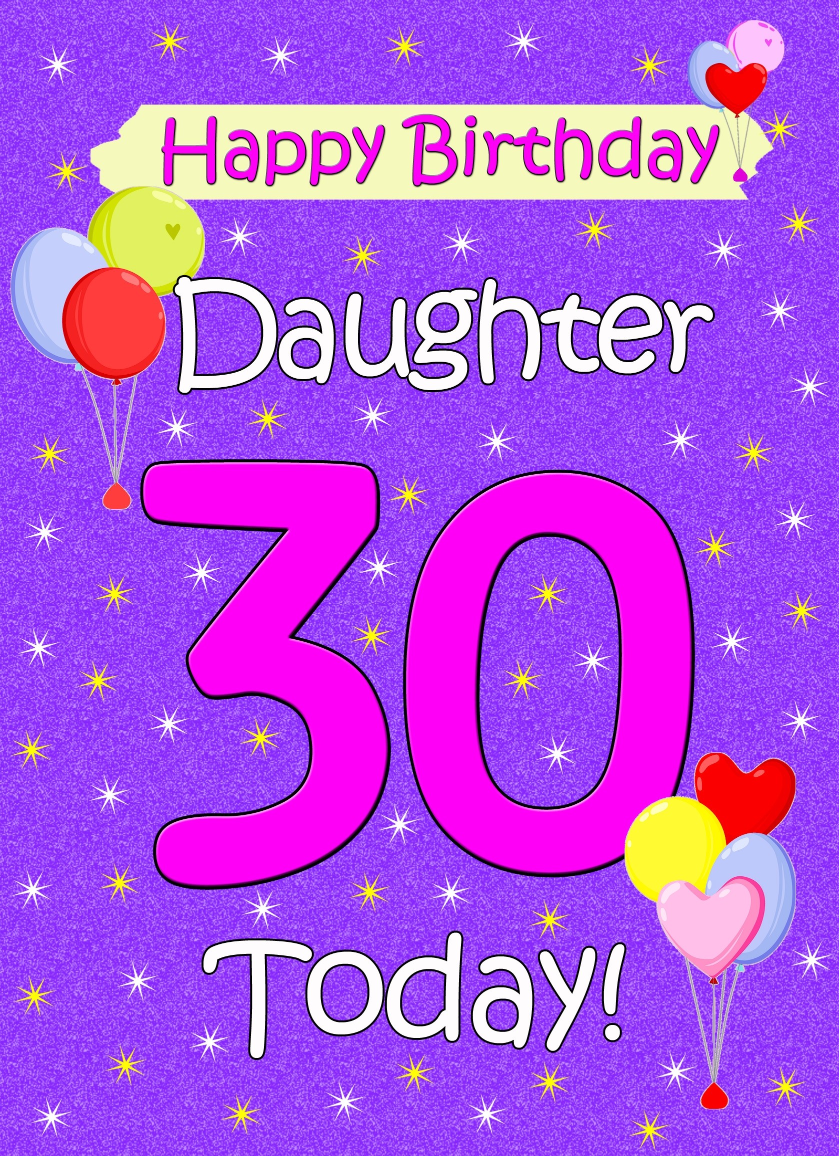 Daughter 30th Birthday Card (Lilac)