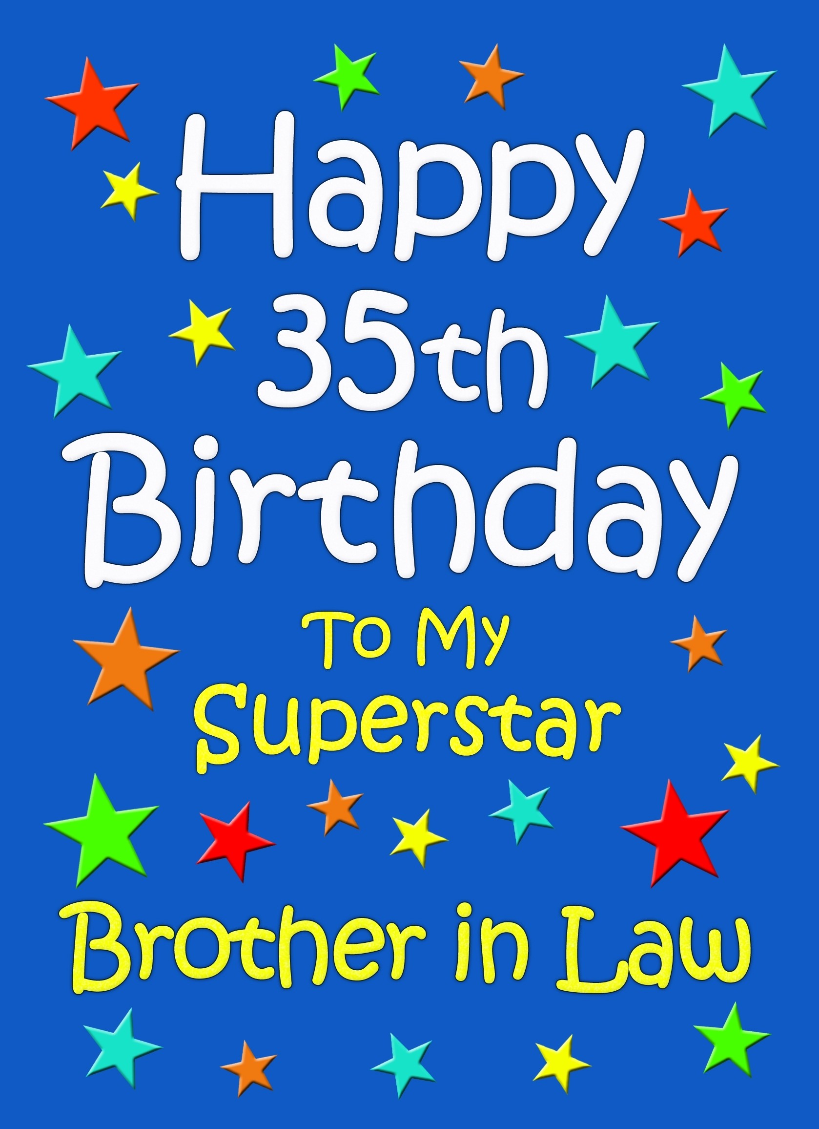 Brother in Law 35th Birthday Card (Blue)