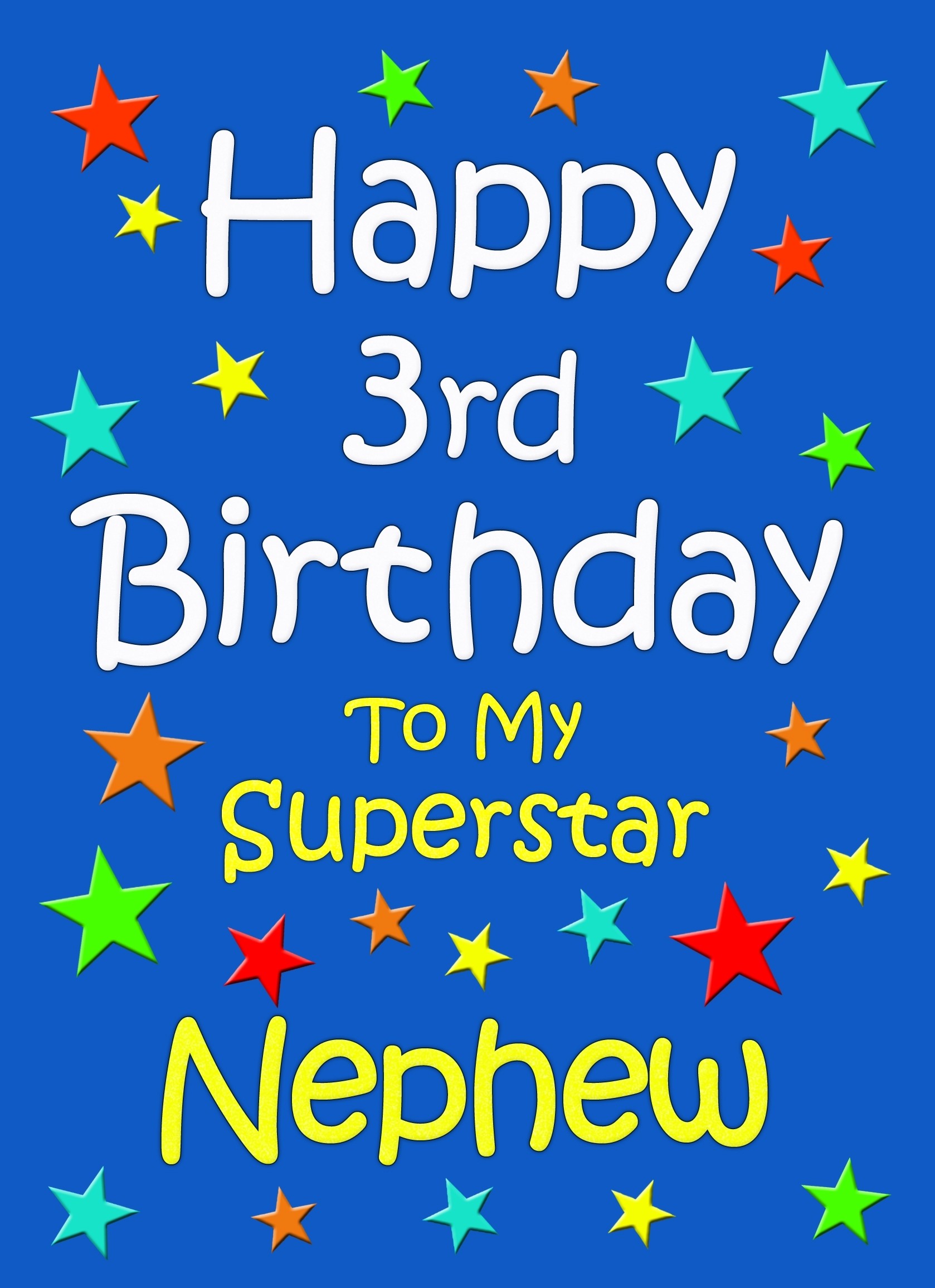 Nephew 3rd Birthday Card (Blue)