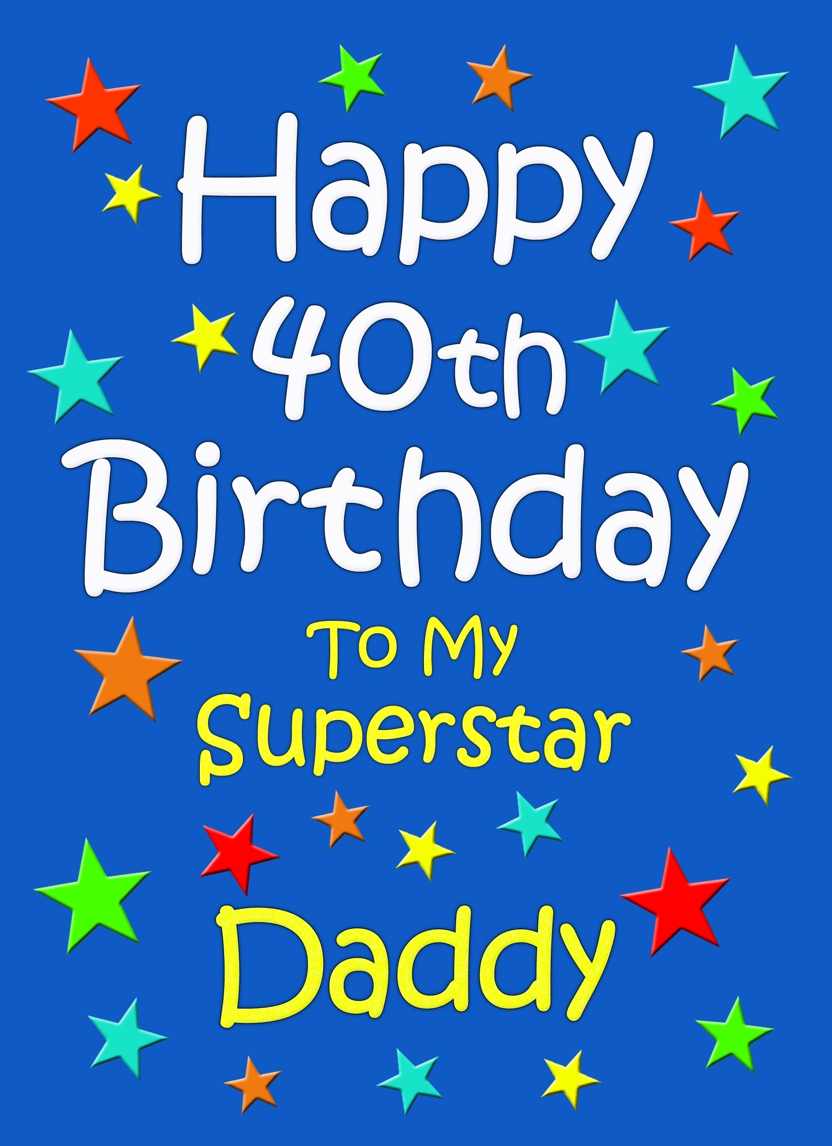 Daddy 40th Birthday Card (Blue)