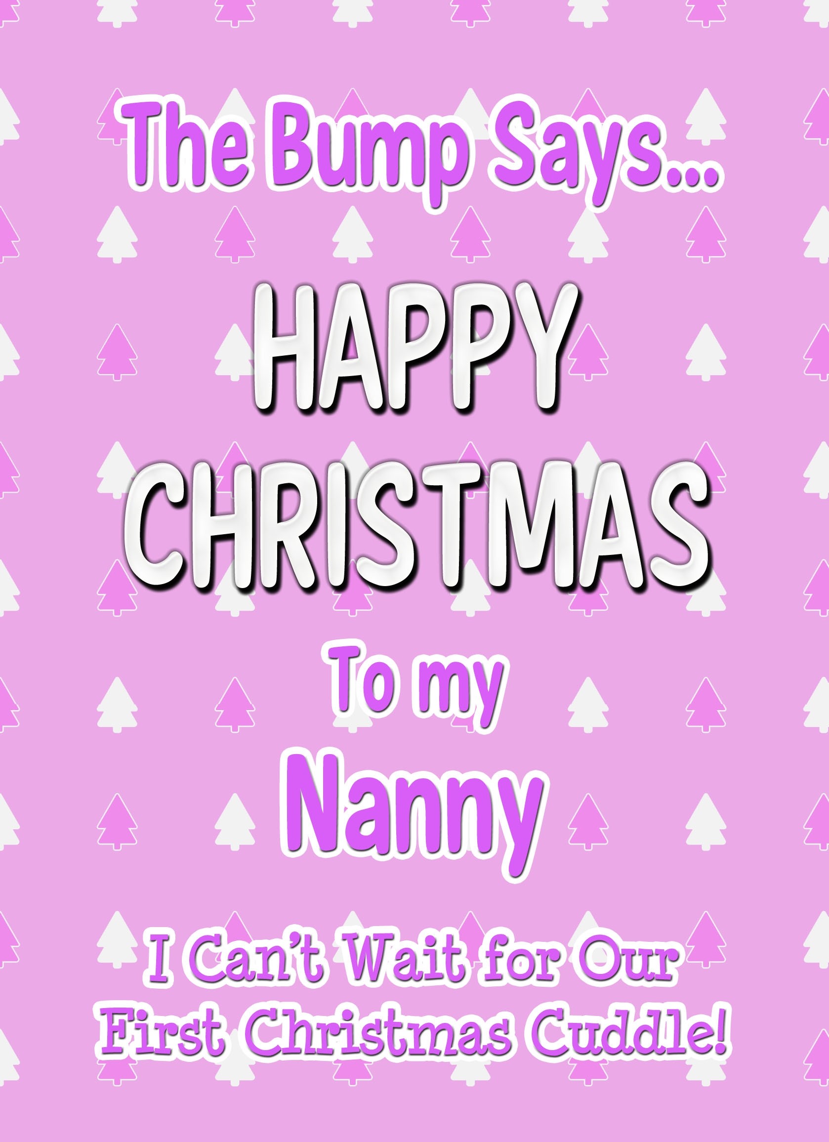 From The Bump Pregnancy Christmas Card (Nanny, Pink)