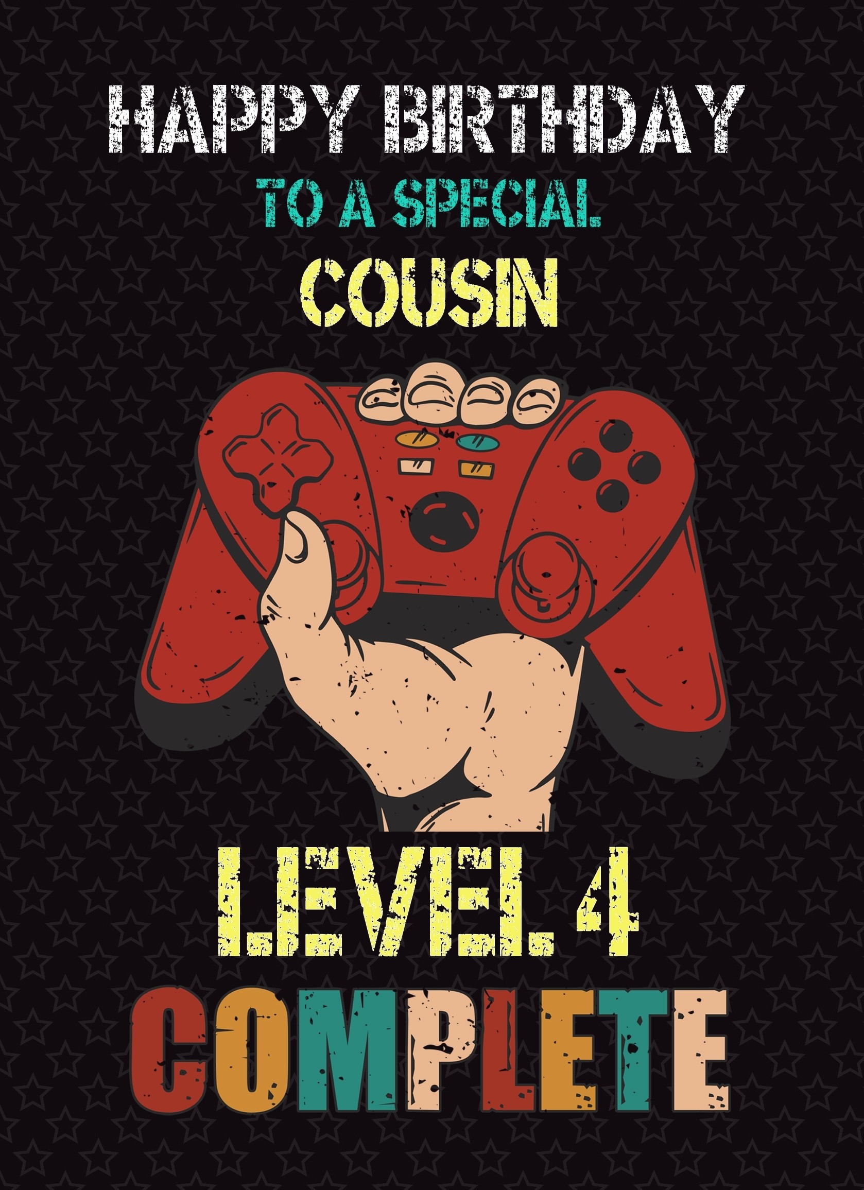 Cousin 5th Birthday Card (Gamer, Design 3)