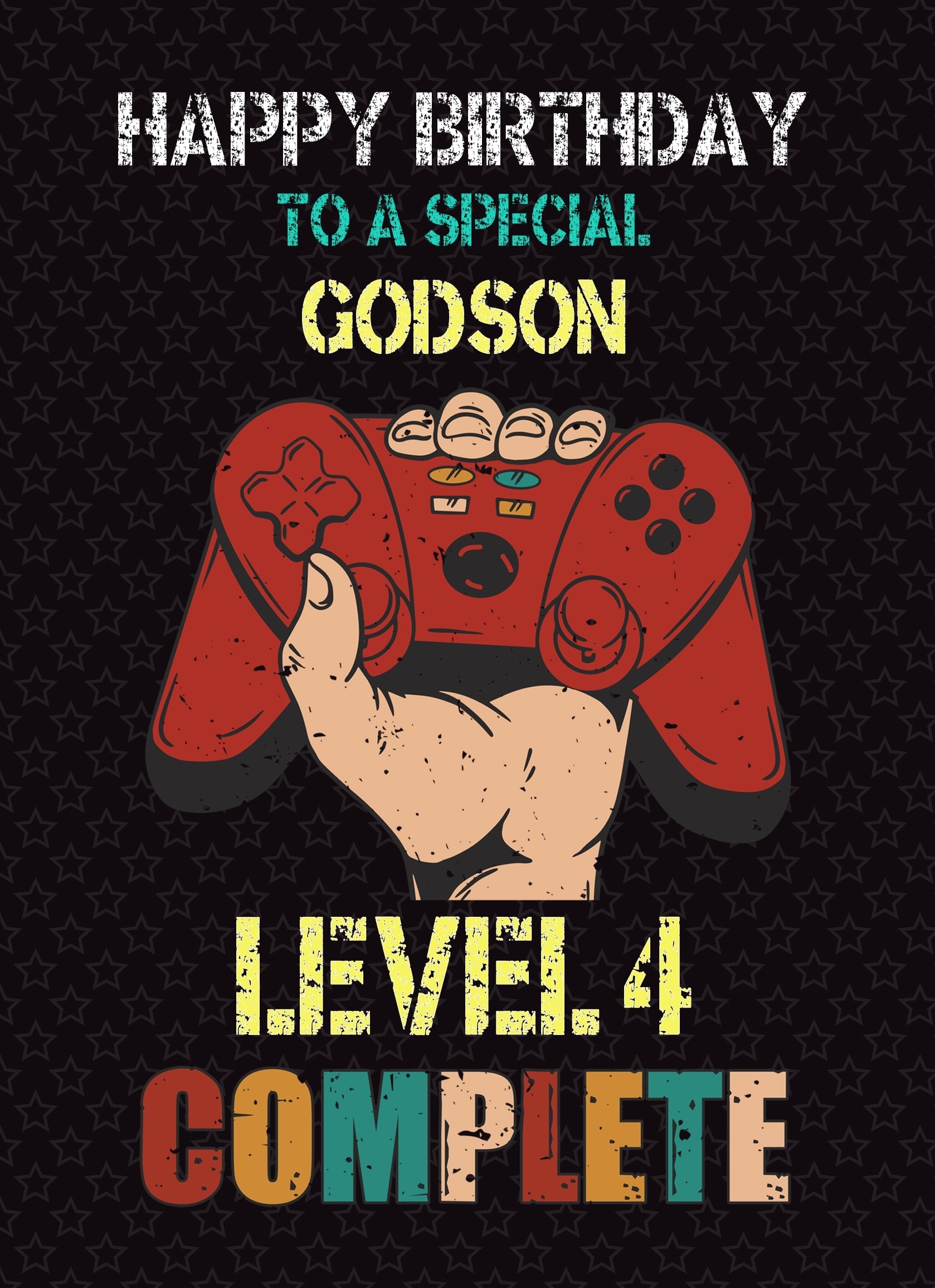 Godson 5th Birthday Card (Gamer, Design 3)