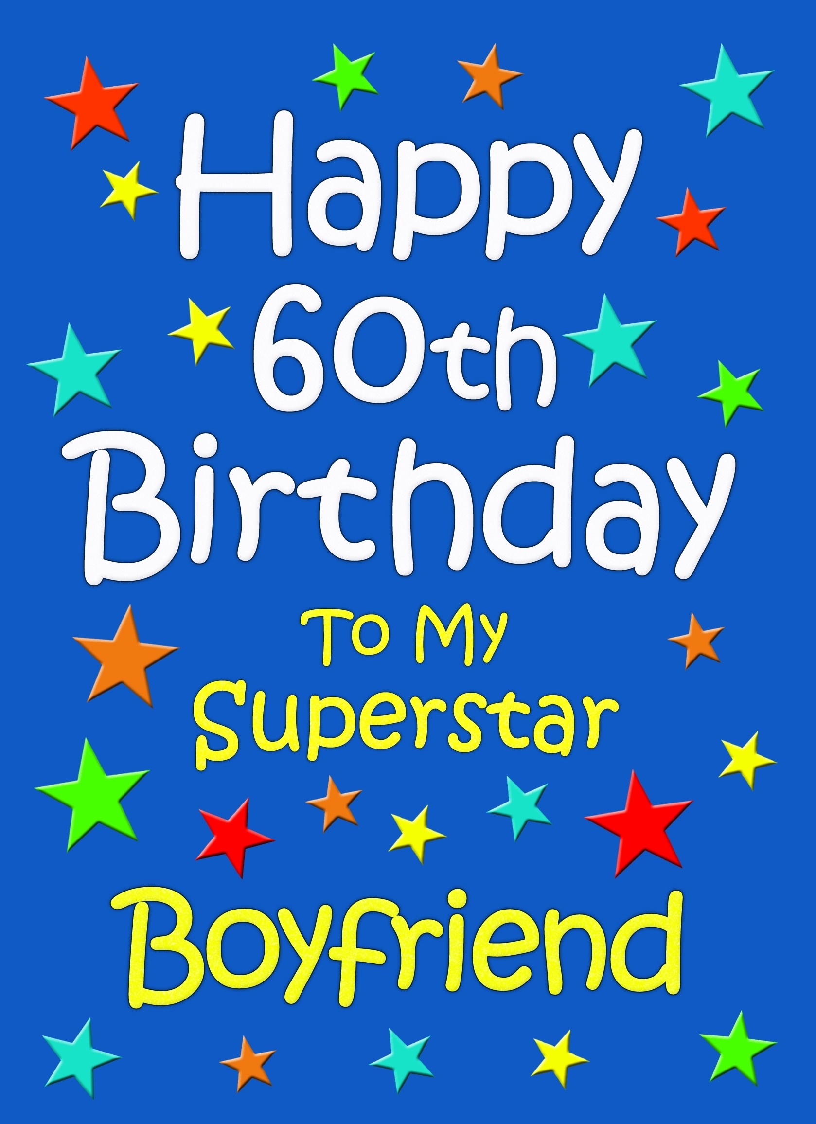 Boyfriend 60th Birthday Card (Blue)