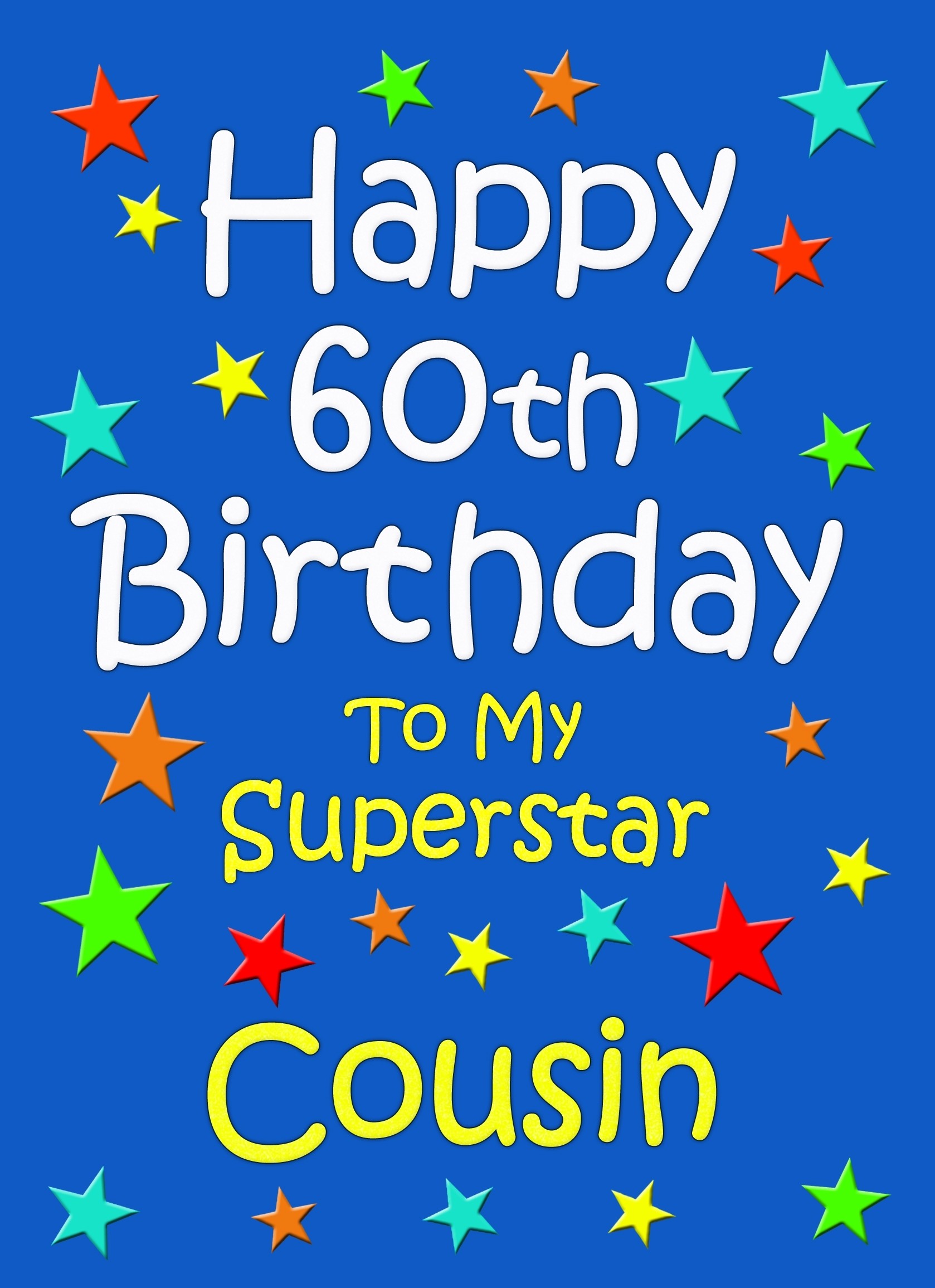 Cousin 60th Birthday Card (Blue)