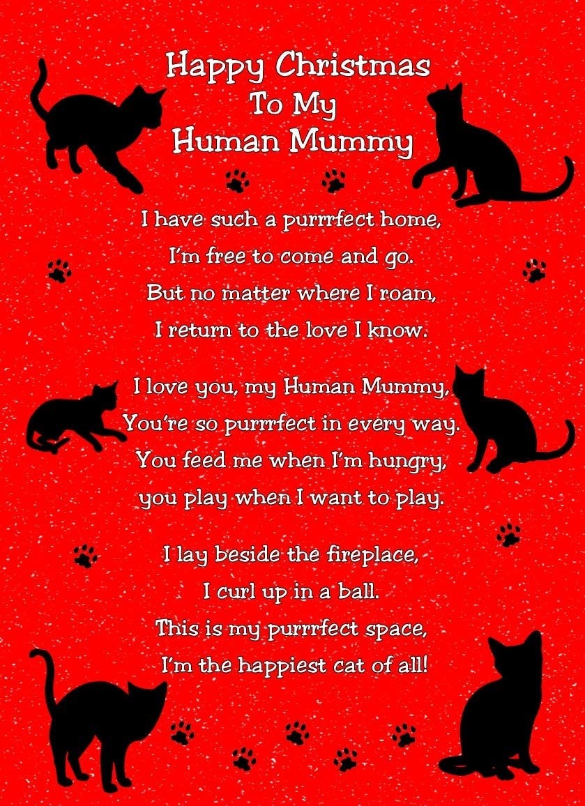 from The Cat Christmas Poem Verse Card (Human Mummy)