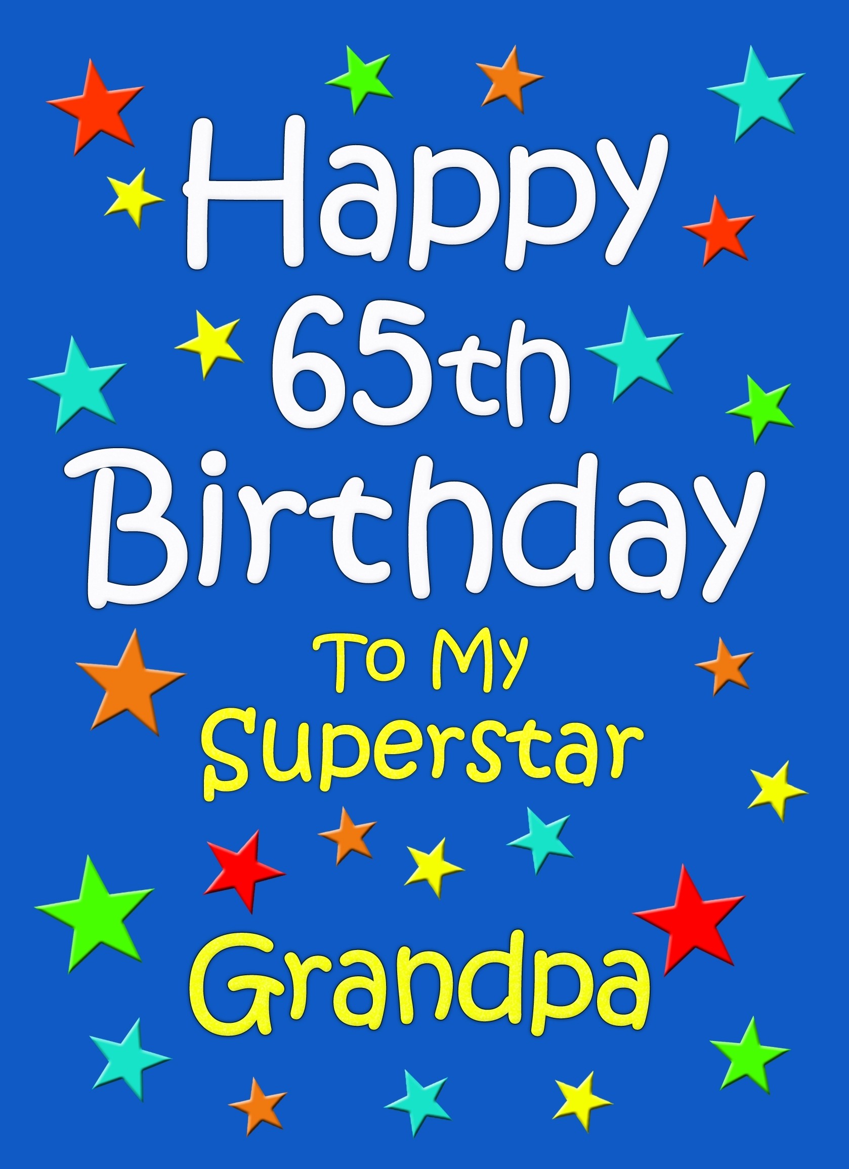 Grandpa 65th Birthday Card (Blue)