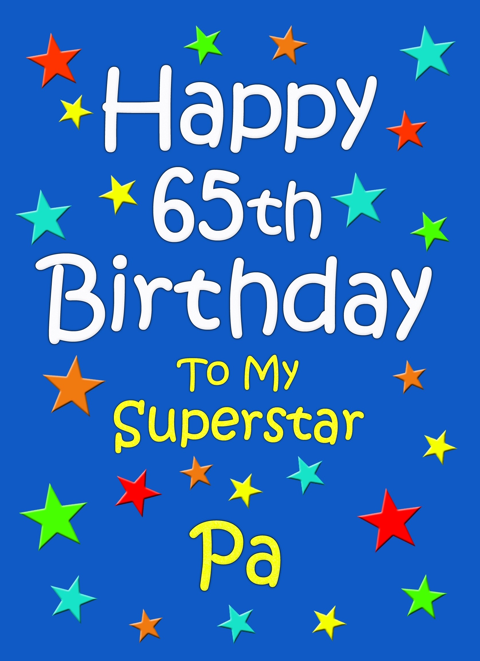 Pa 65th Birthday Card (Blue)