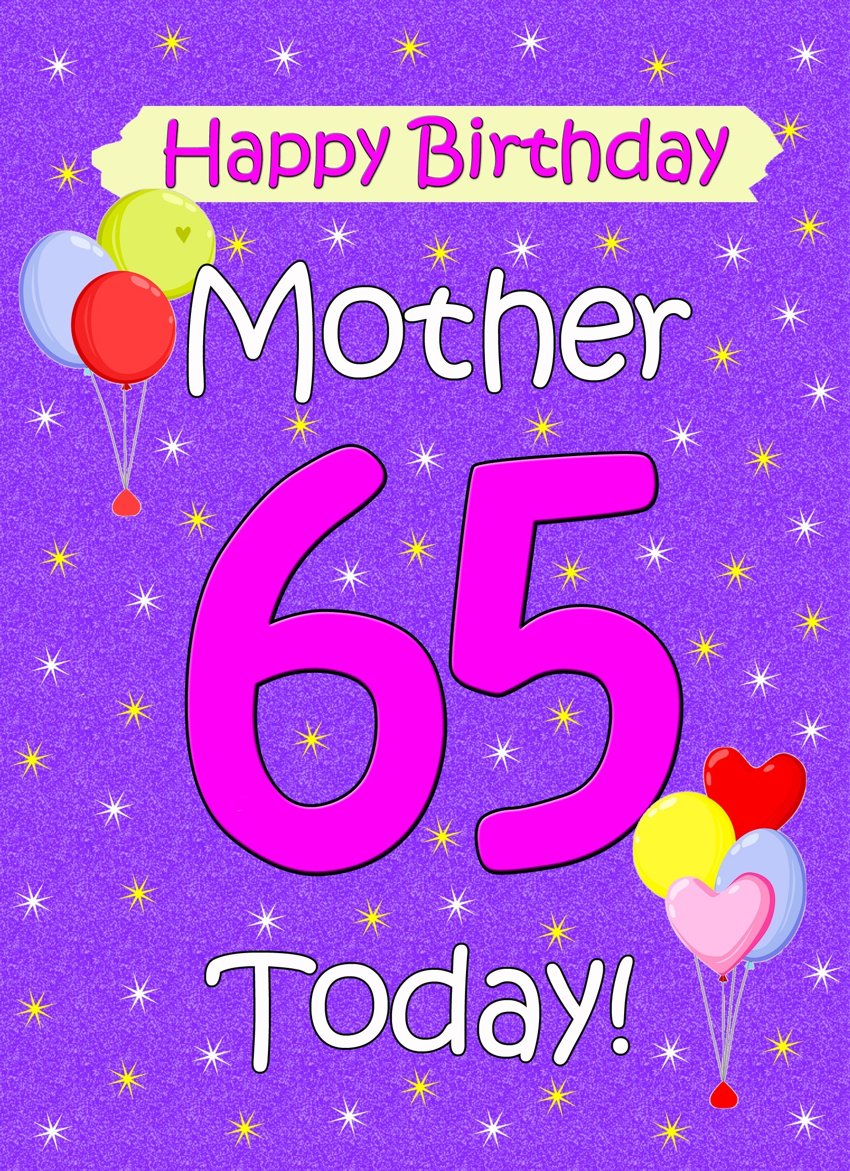 Mother 65th Birthday Card (Lilac)