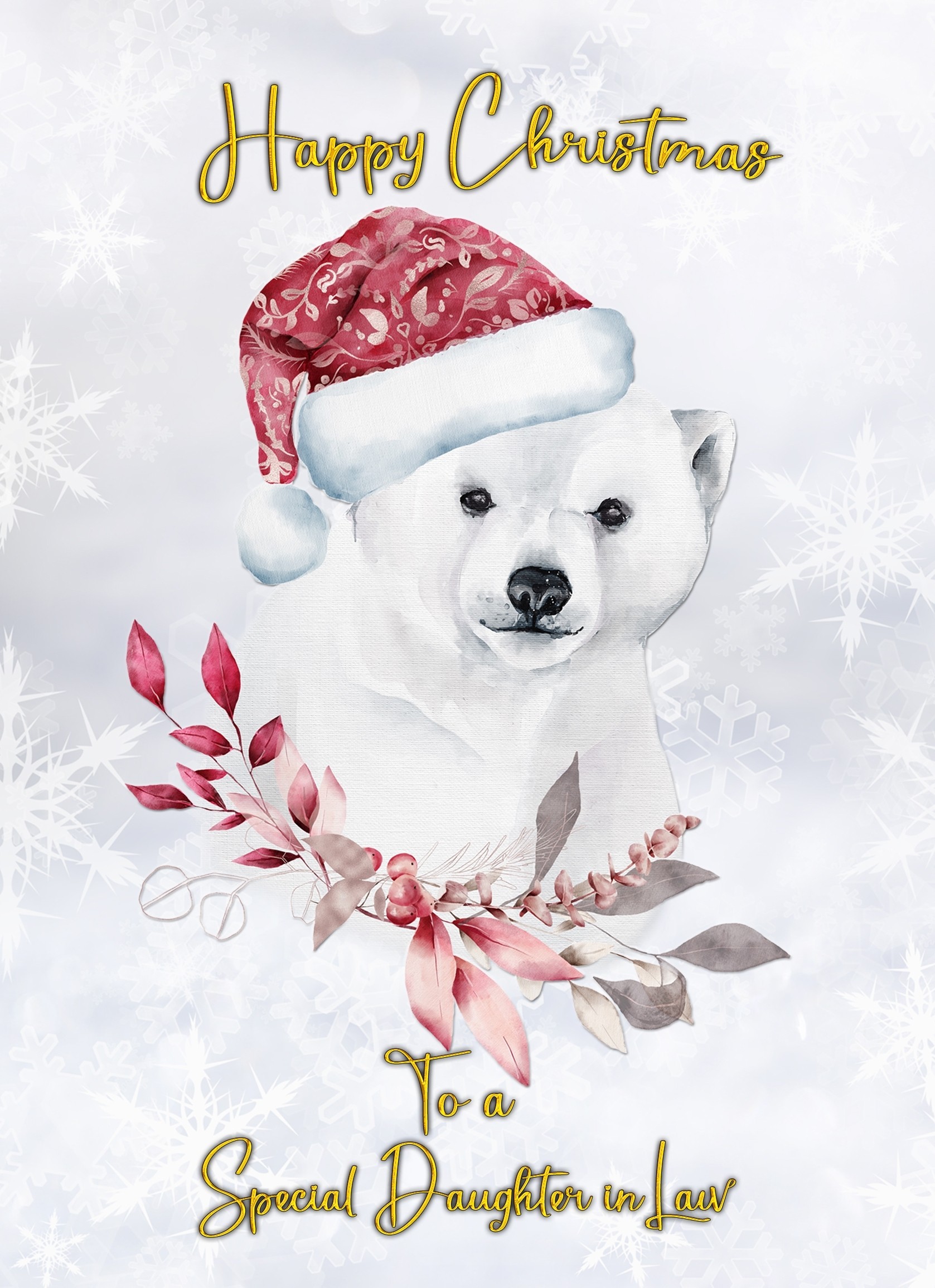 Christmas Card For Daughter in Law (Polar Bear)