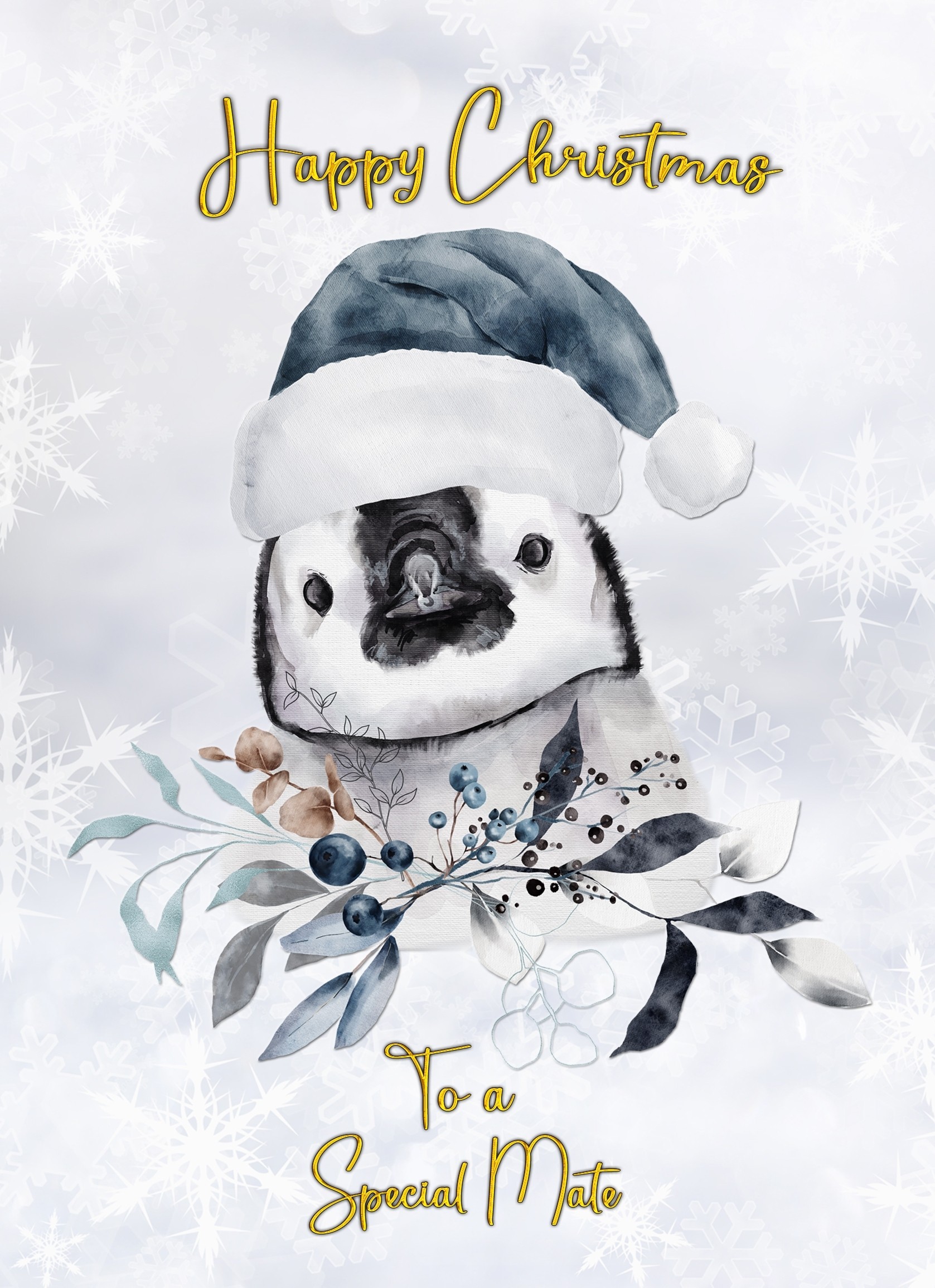 Christmas Card For Mate (Penguin)
