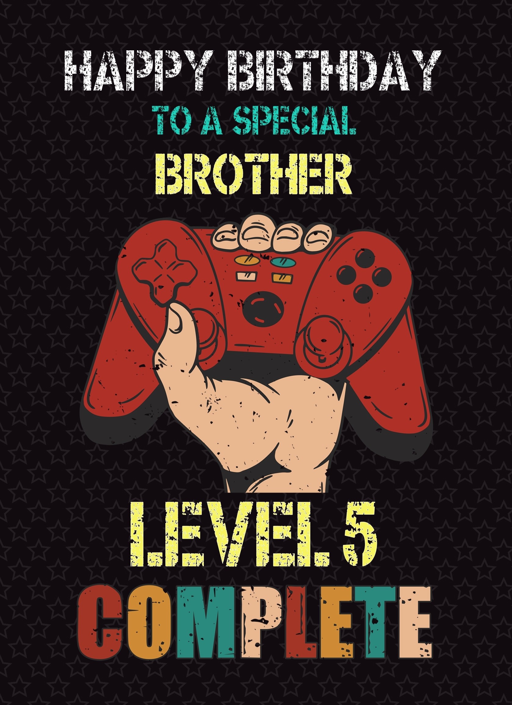 Brother 6th Birthday Card (Gamer, Design 3)