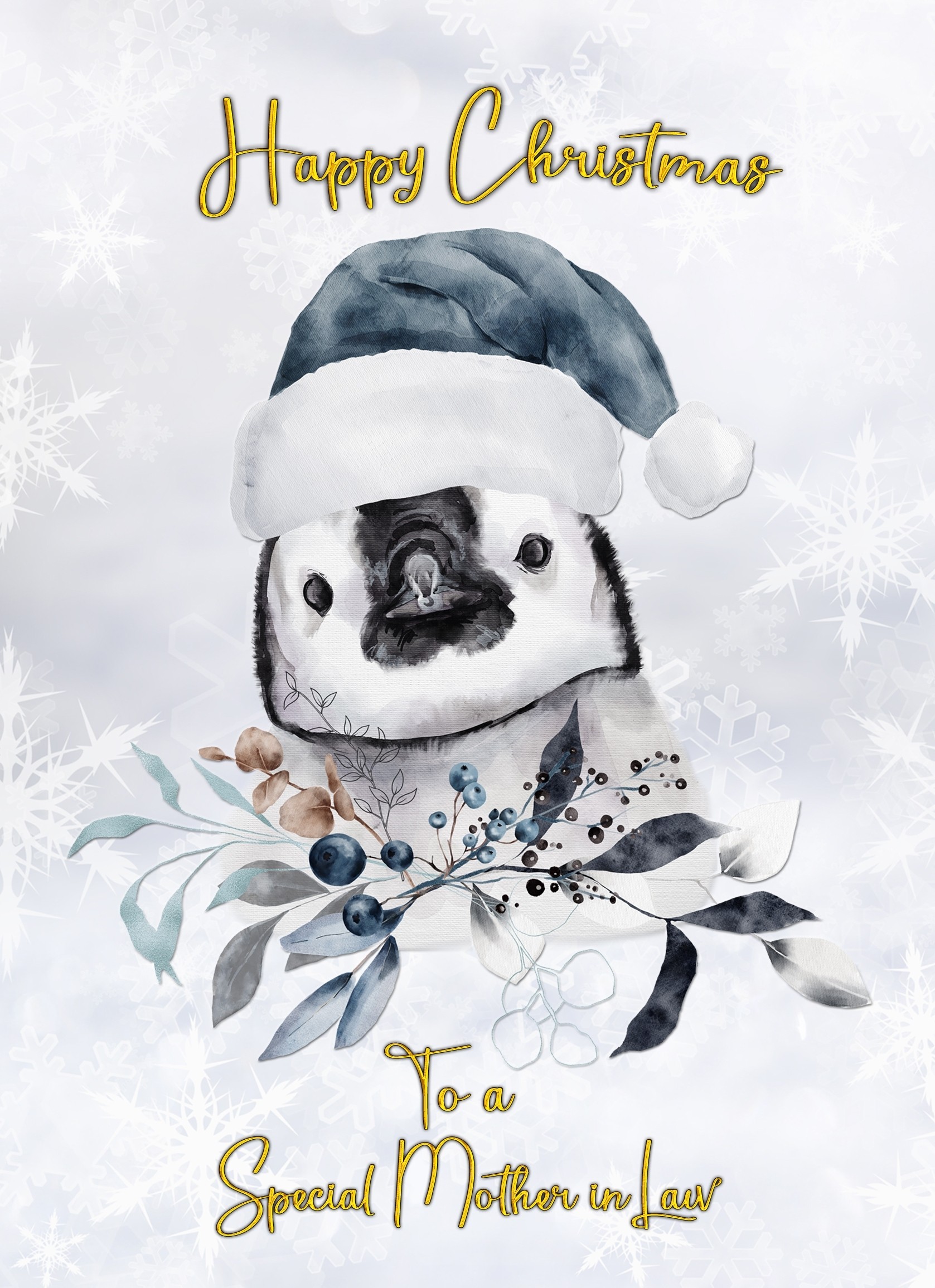 Christmas Card For Mother in Law (Penguin)