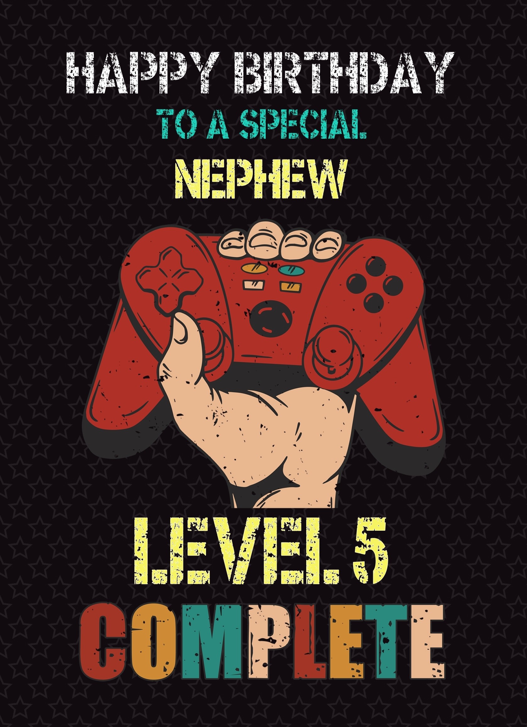 Nephew 6th Birthday Card (Gamer, Design 3)