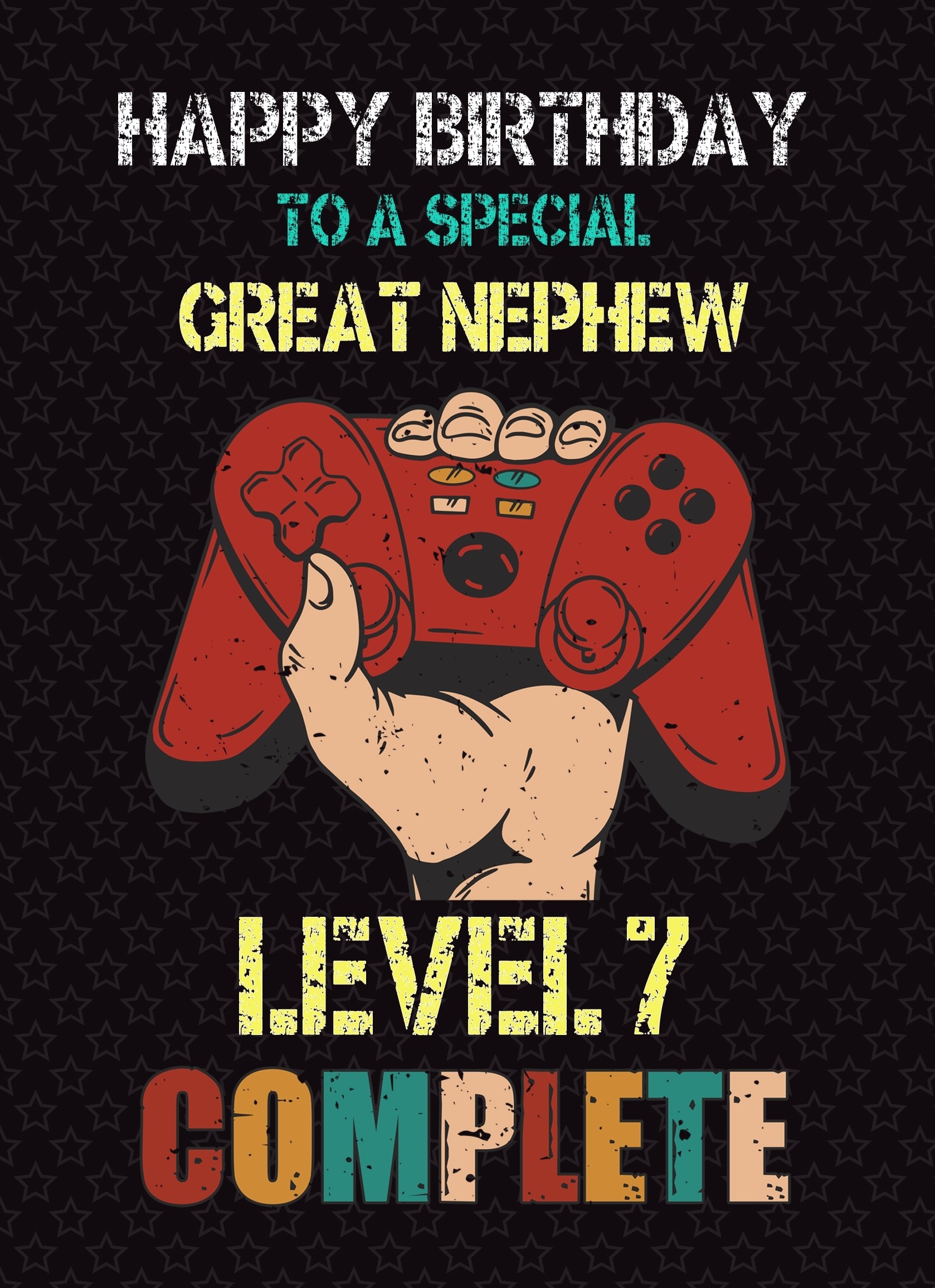 Great Nephew 8th Birthday Card (Gamer, Design 3)