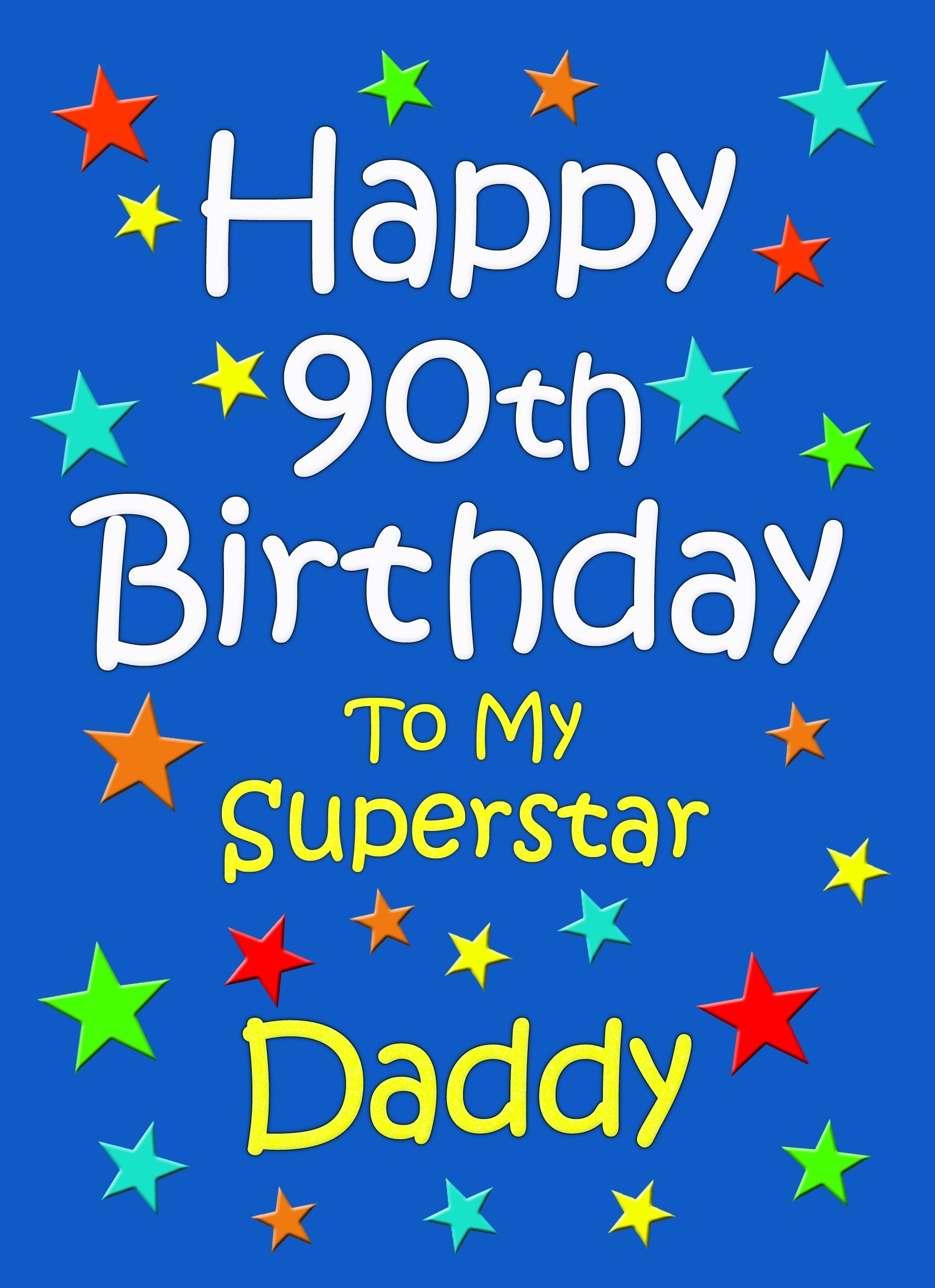 Daddy 90th Birthday Card (Blue)