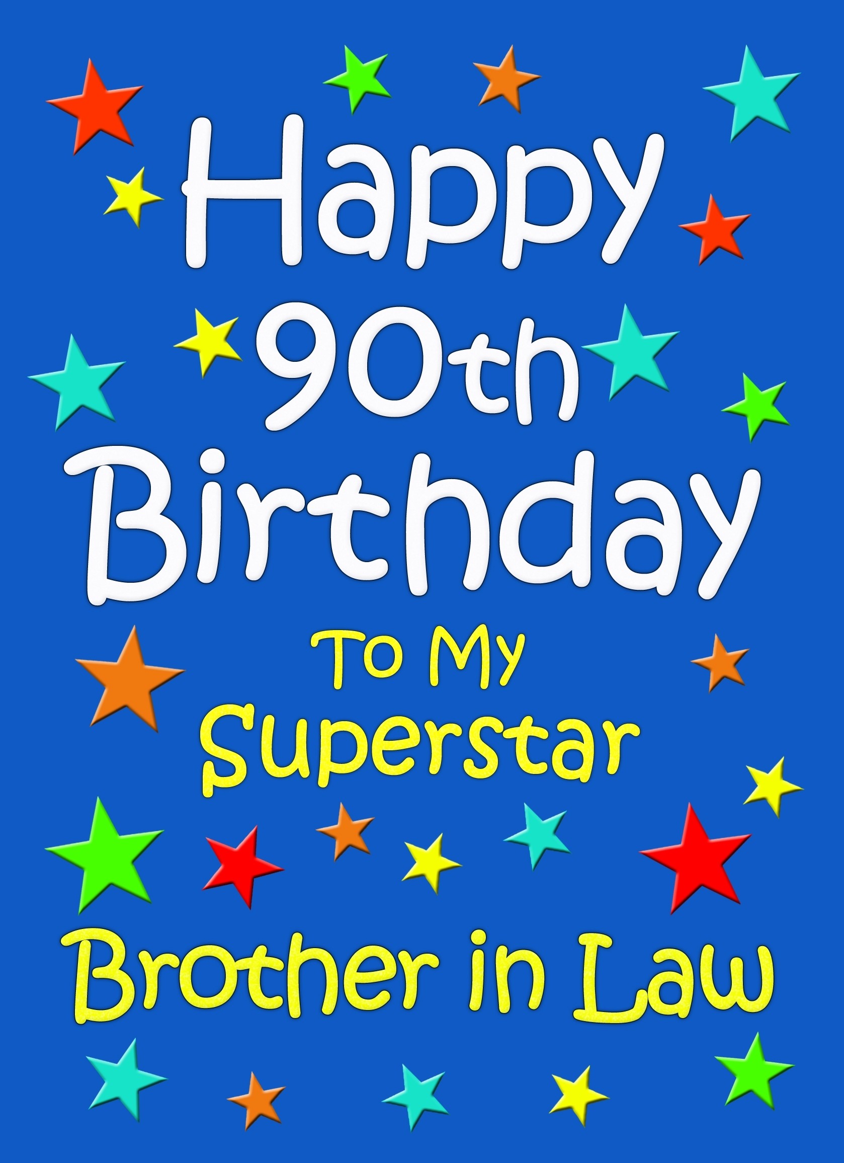 Brother in Law 90th Birthday Card (Blue)