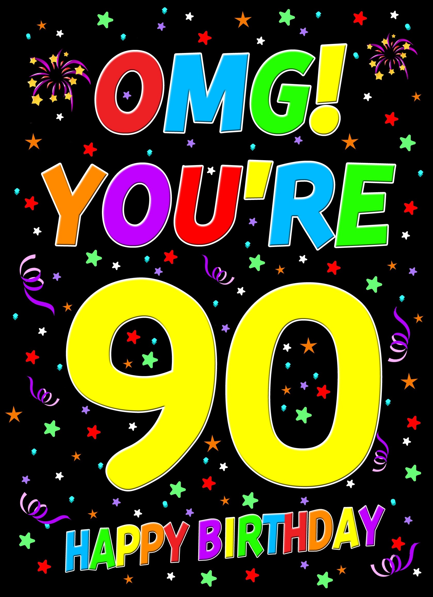90th Birthday Card (OMG)