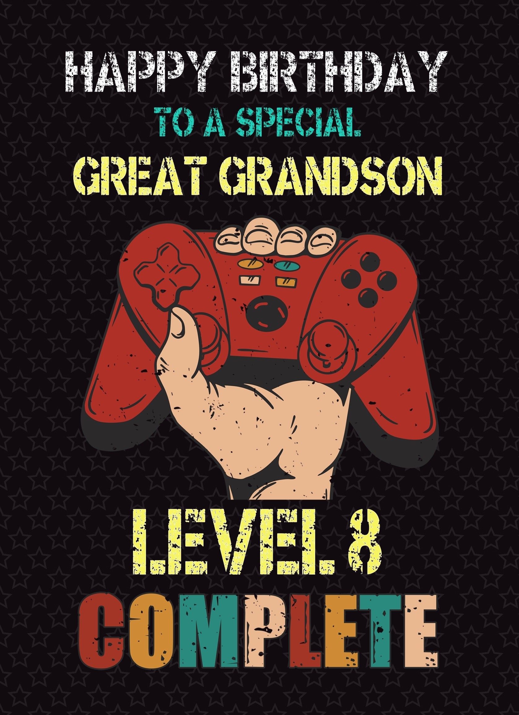 Great Grandson 9th Birthday Card (Gamer, Design 3)