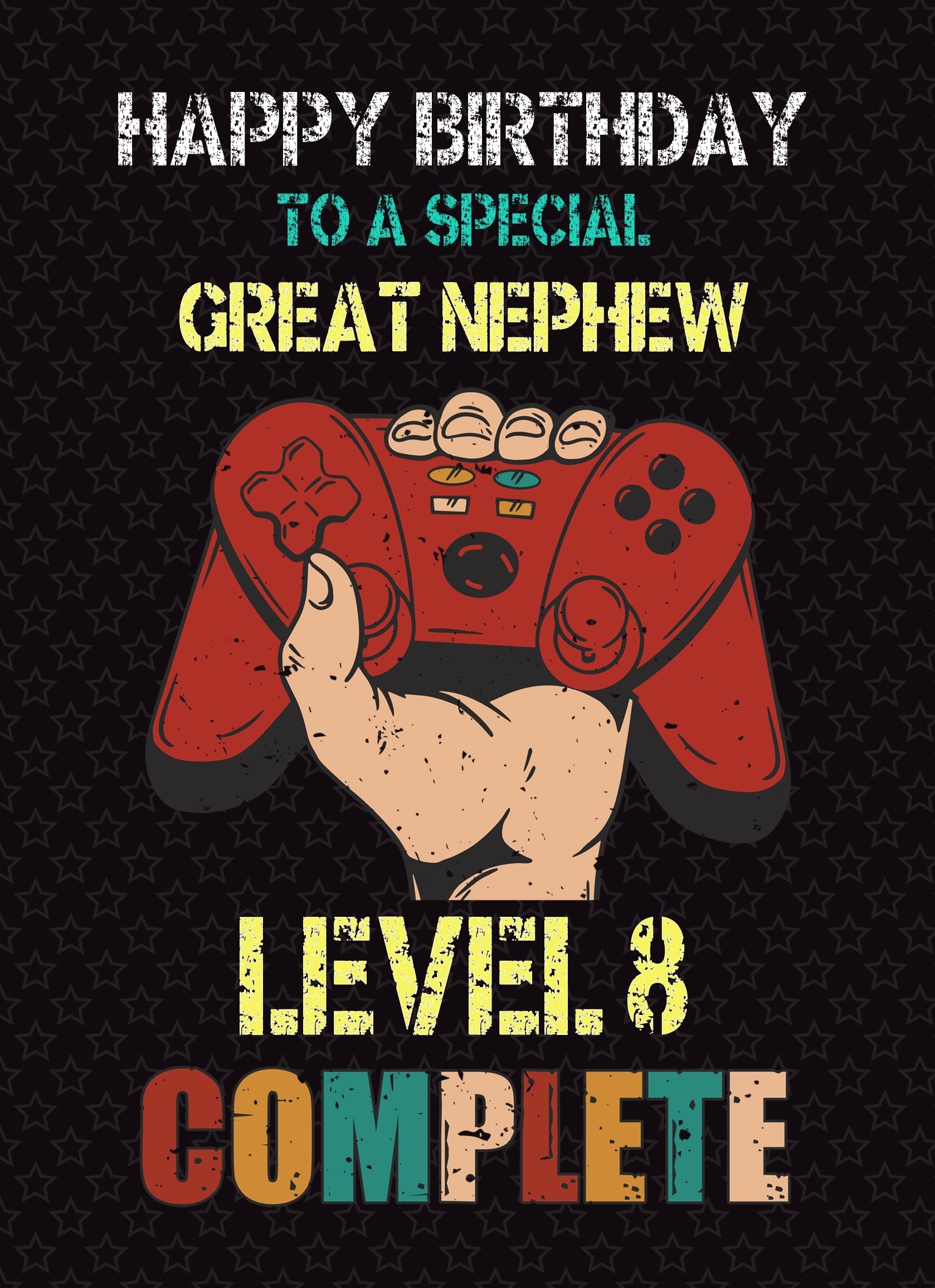 Great Nephew 9th Birthday Card (Gamer, Design 3)