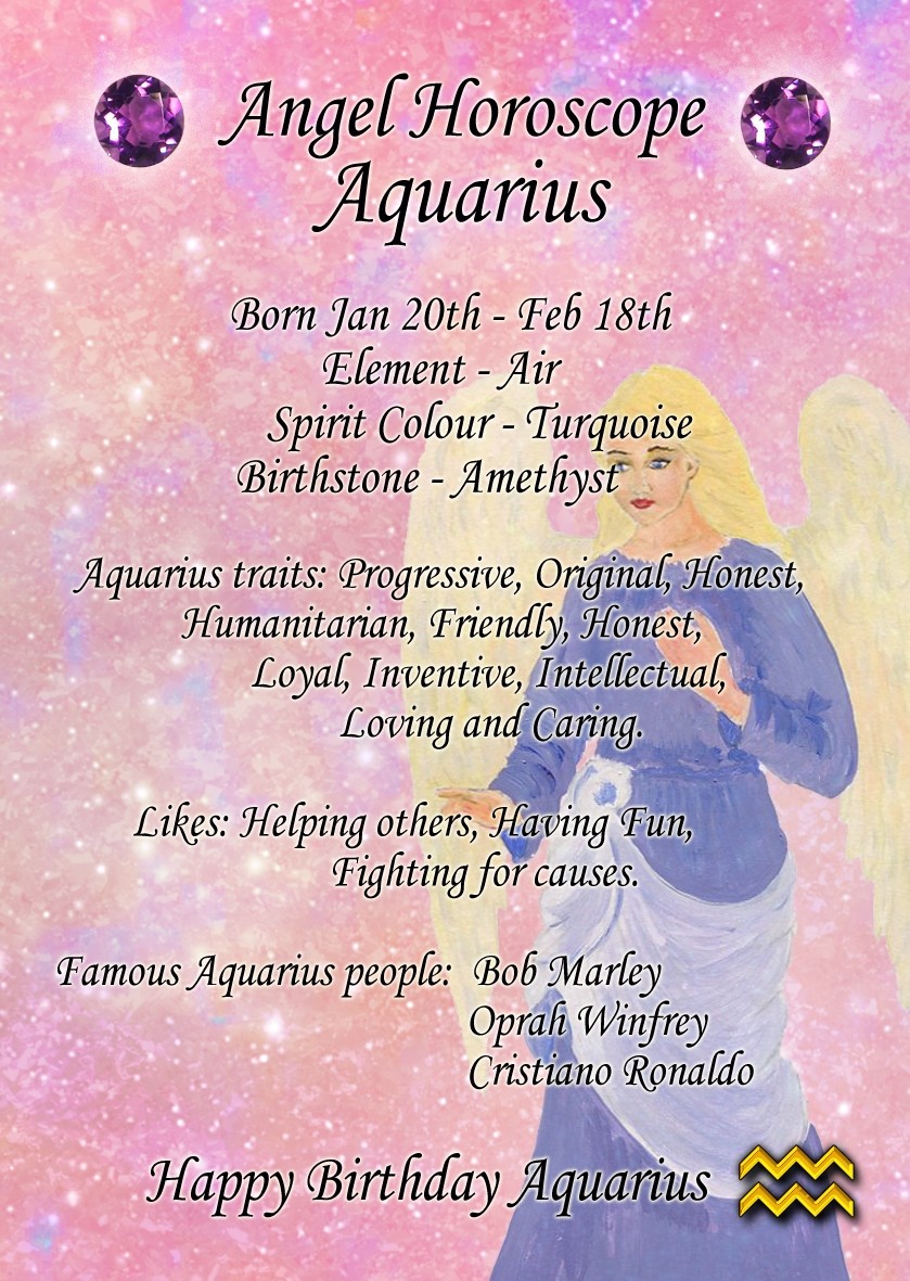 Aquarius Horoscope Birthday Card