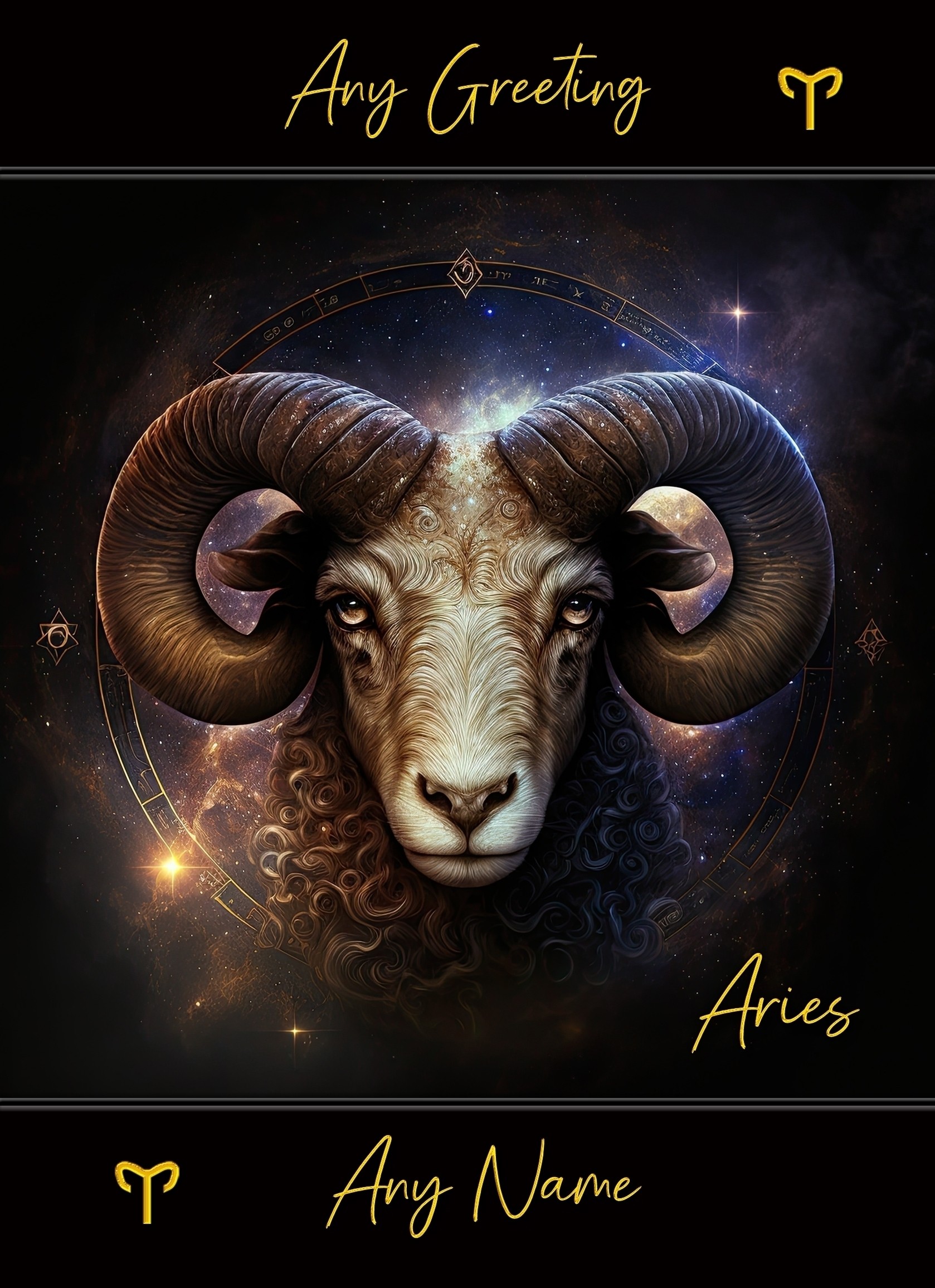Personalised Fantasy Horoscope Greeting Card (Aries)
