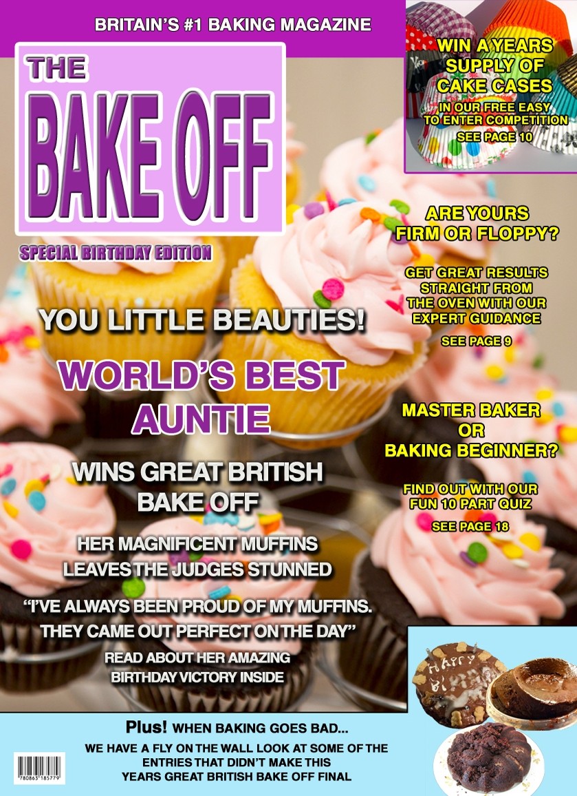 Bake Off Auntie Birthday Card Magazine Spoof