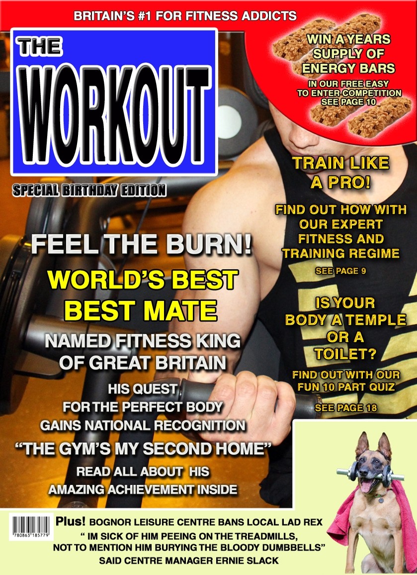 Gym Fitness 'Best Mate' Birthday Card Magazine Spoof