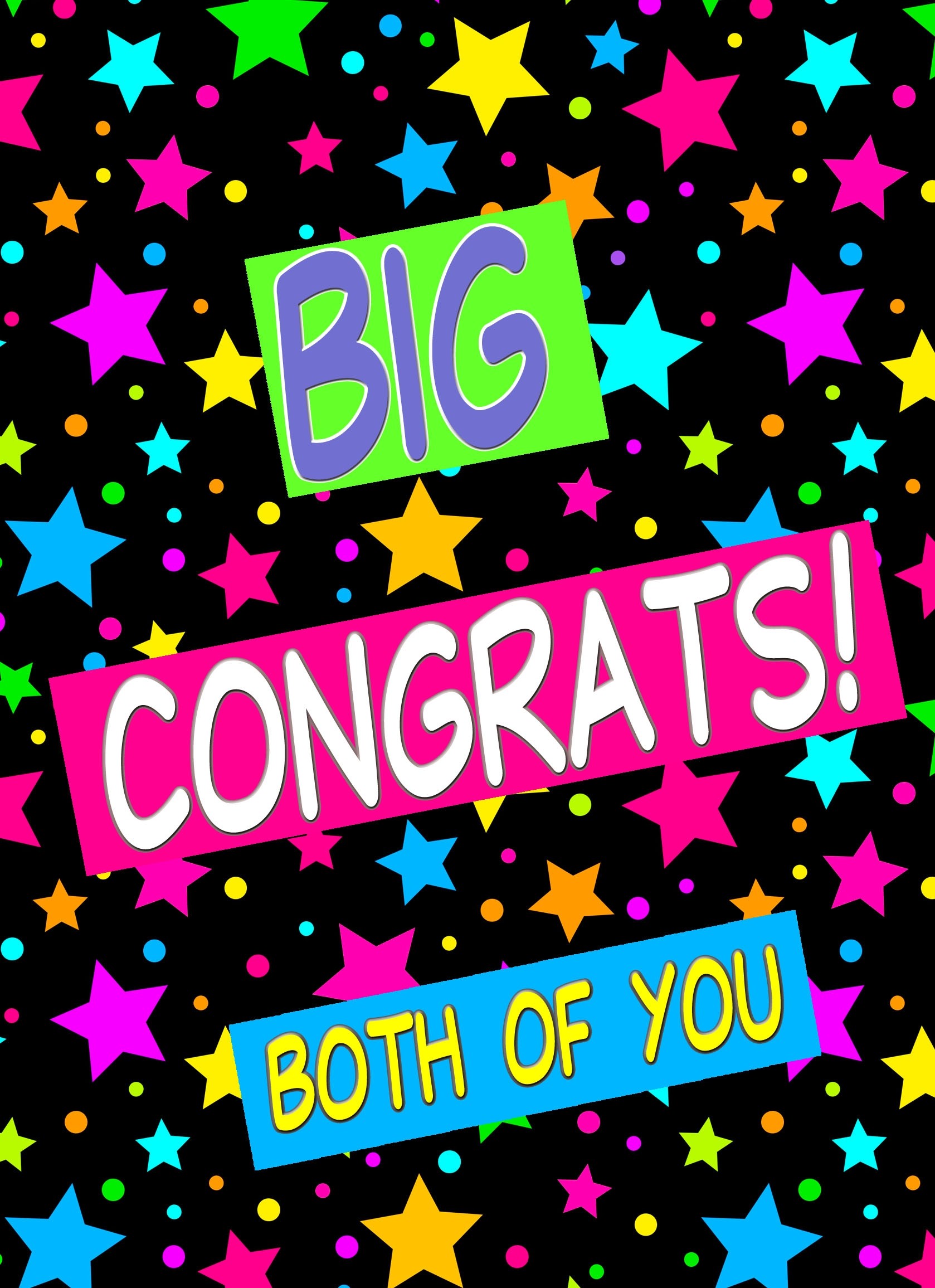 Congratulations Card For Both of You (Stars)