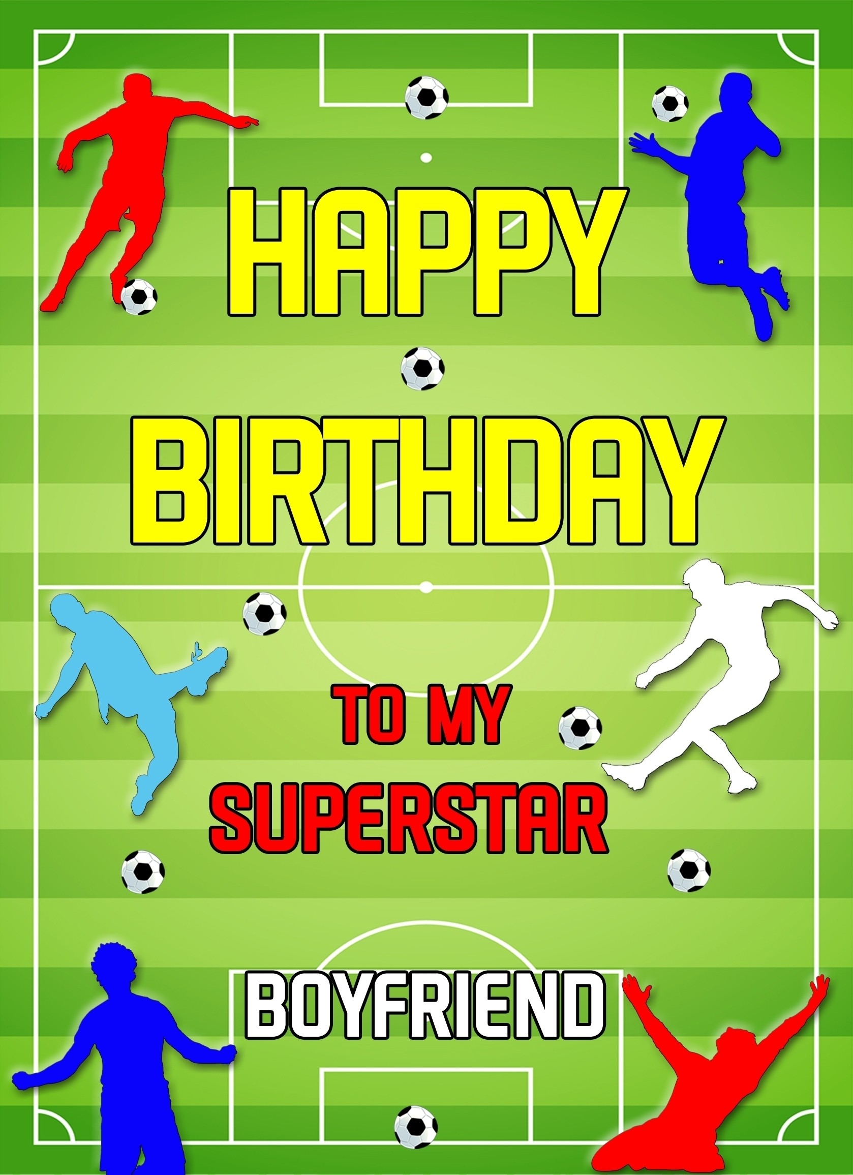 Football Birthday Card For Boyfriend