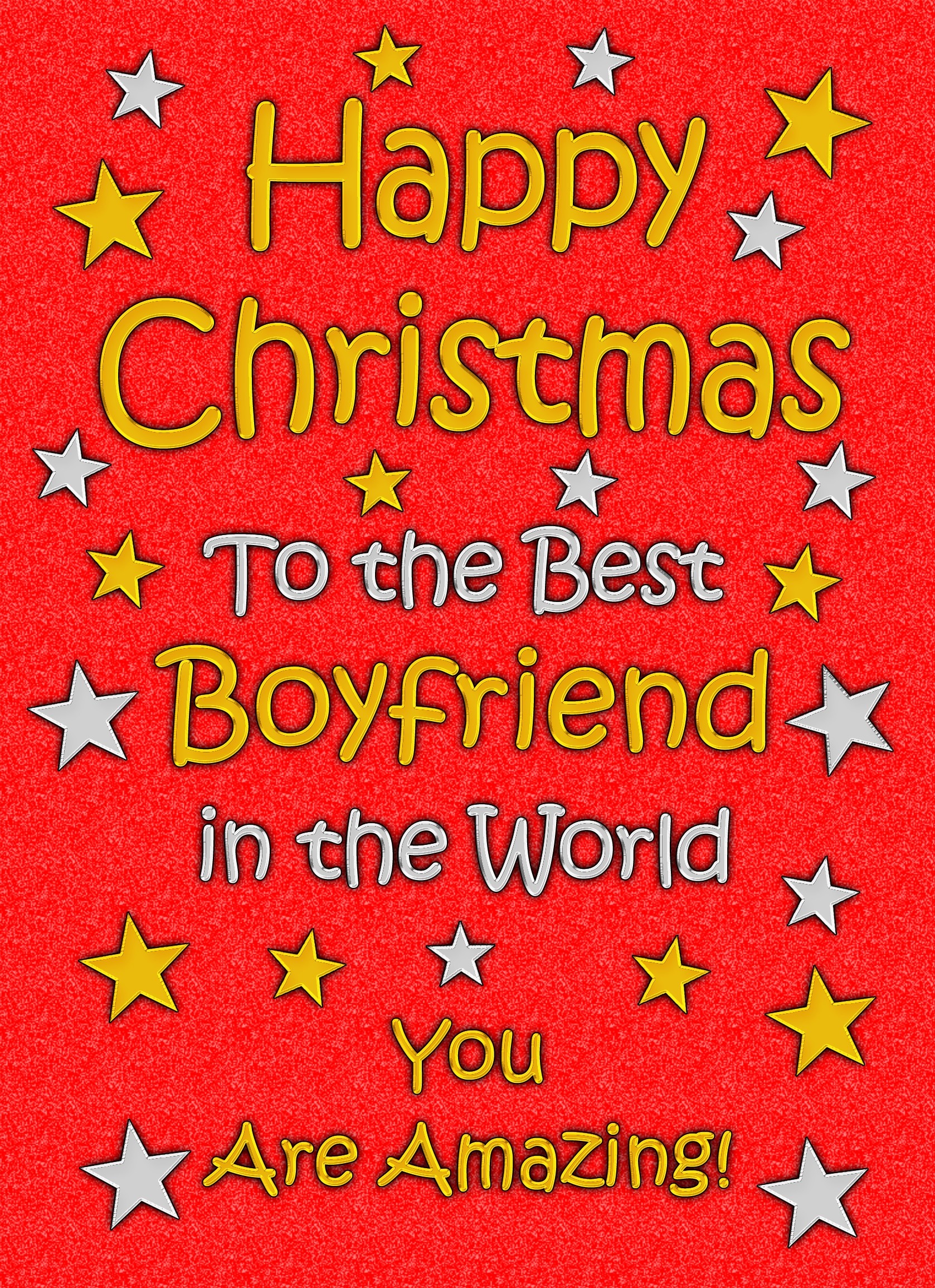 Boyfriend Christmas Card (Red)