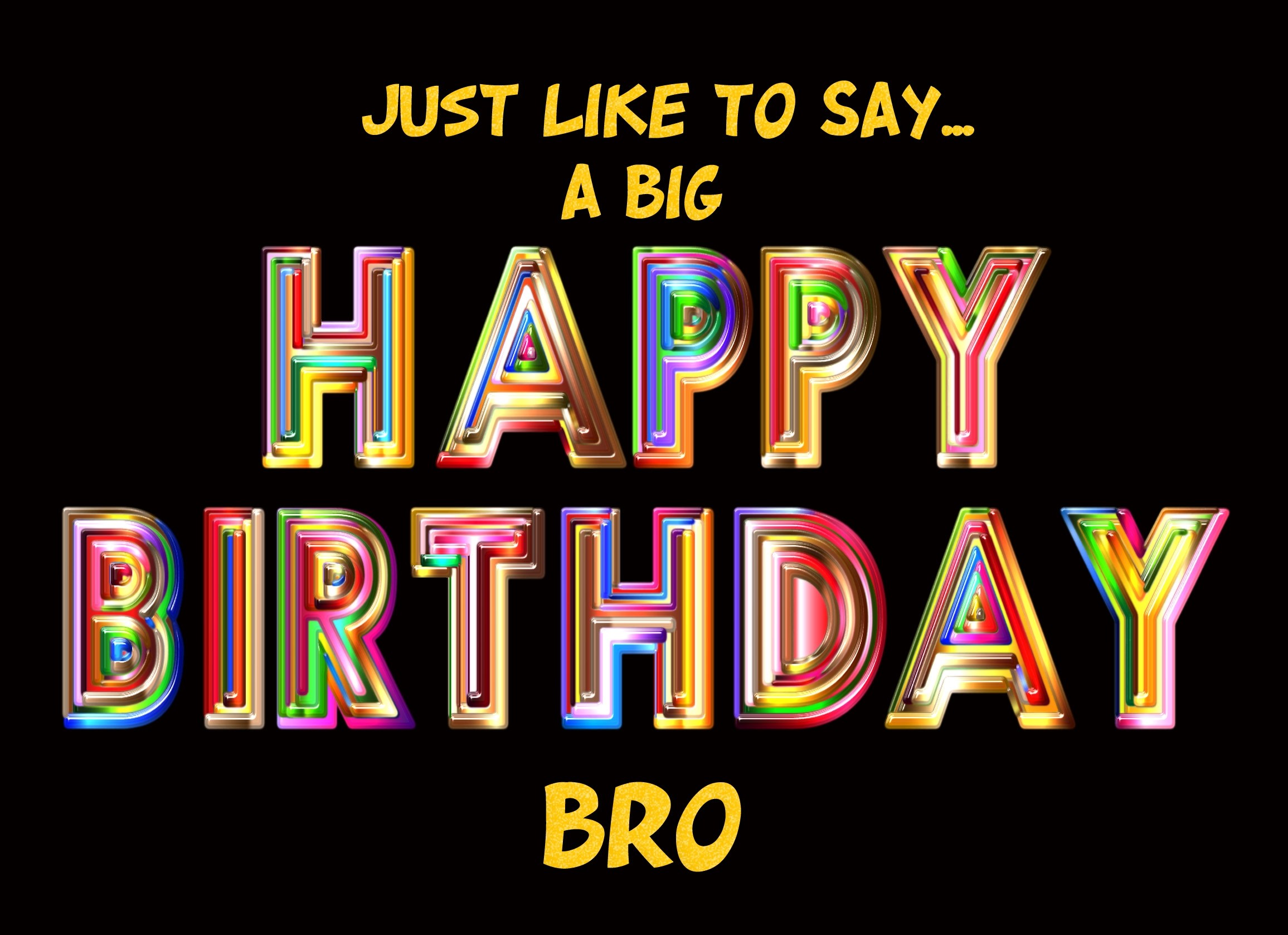 Happy Birthday 'Bro' Greeting Card