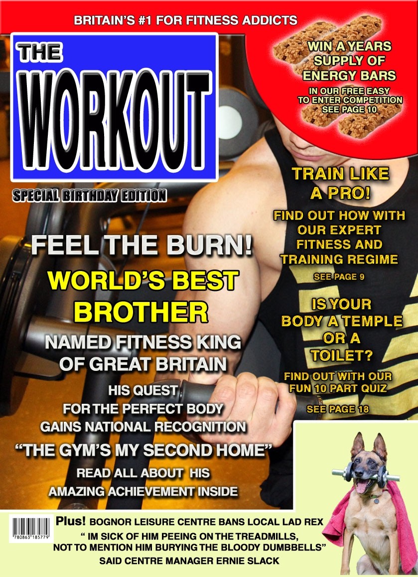 Gym Fitness Brother Birthday Card Magazine Spoof
