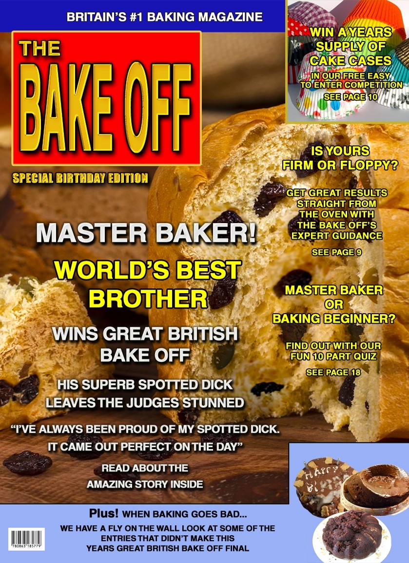 Mens Bake Off 'Brother' Magazine Spoof Birthday Greeting Card