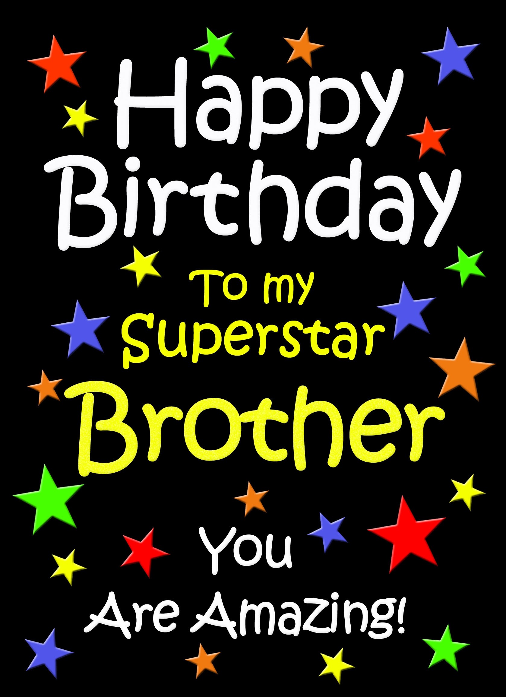 Brother Birthday Card (Black)