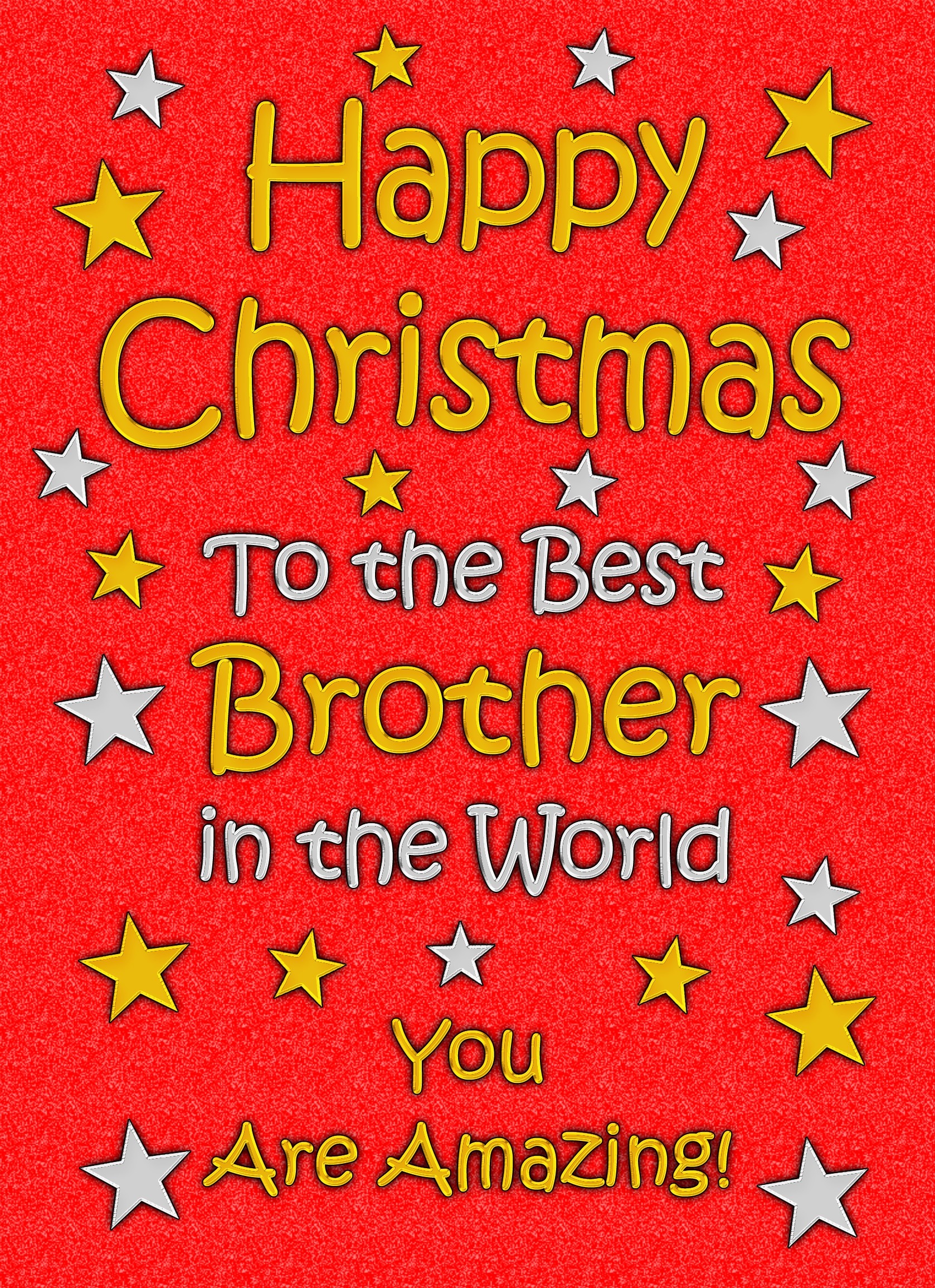 Brother Christmas Card (Red)