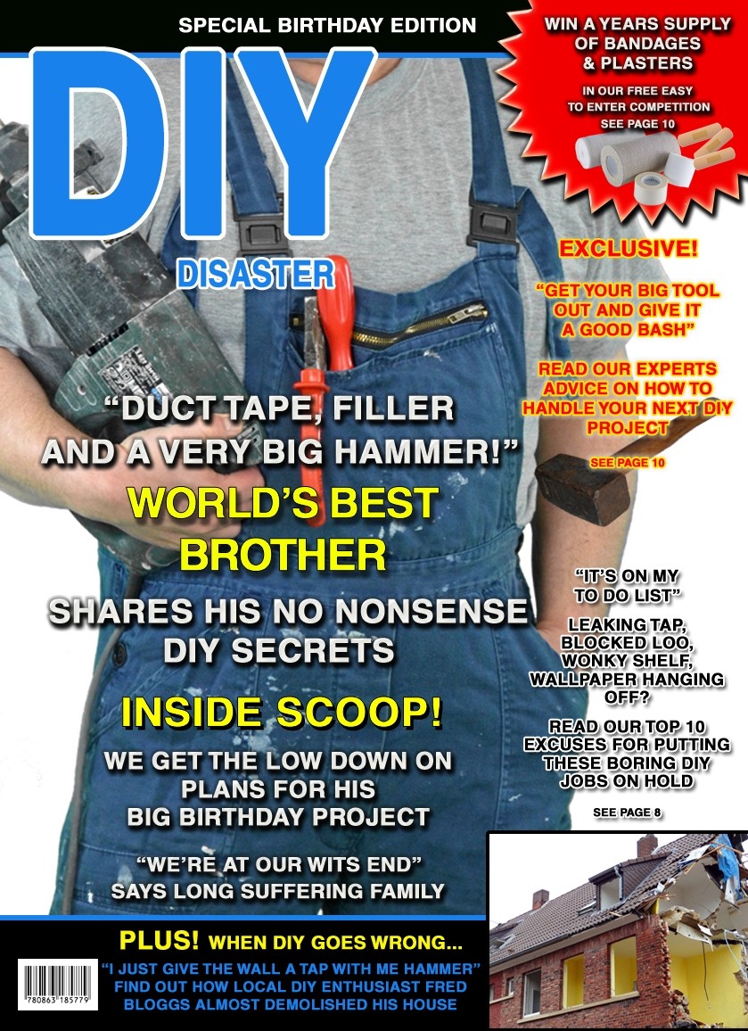 DIY Handyman Brother Birthday Card Magazine Spoof