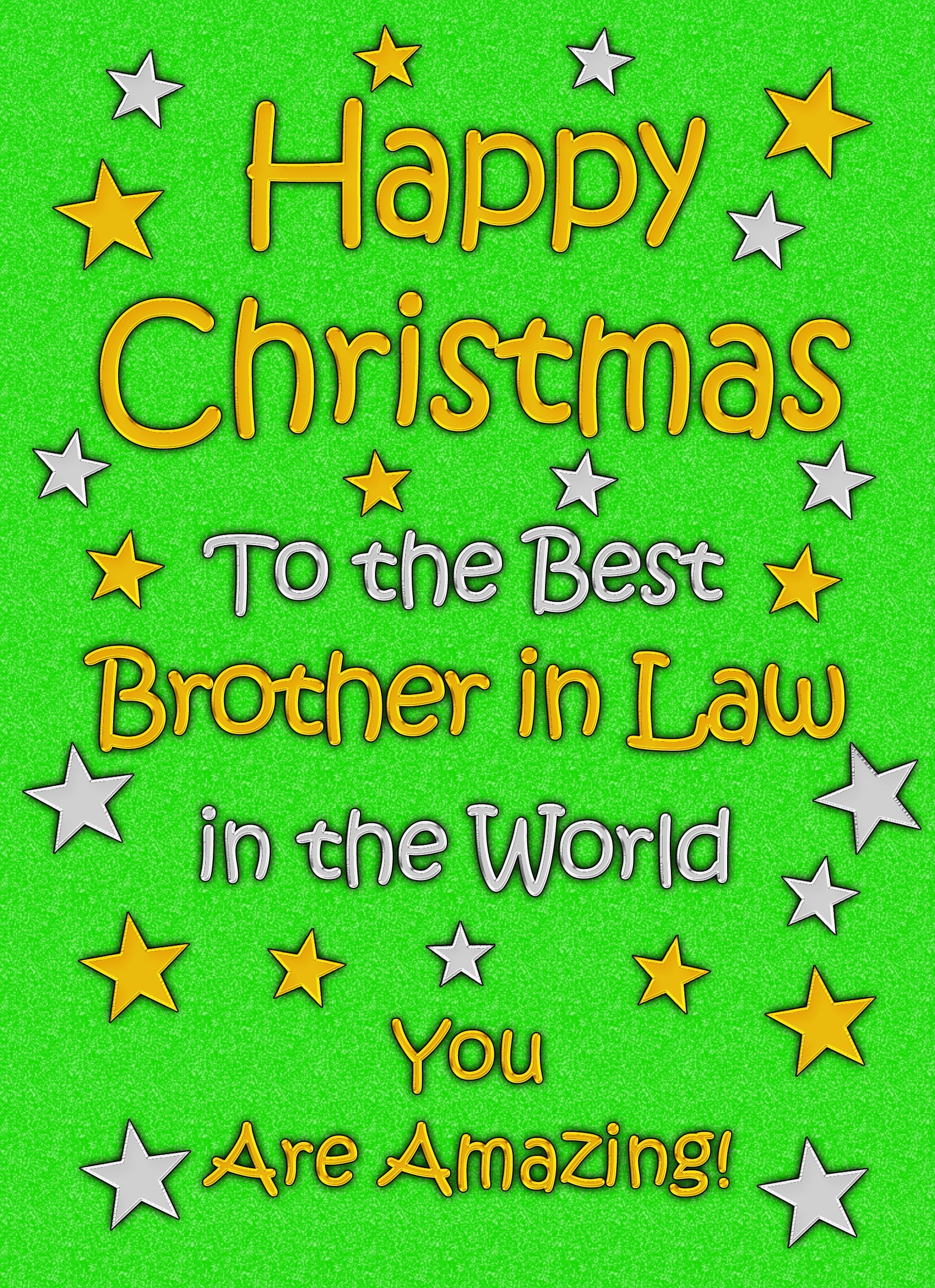 Brother in Law Christmas Card (Green)
