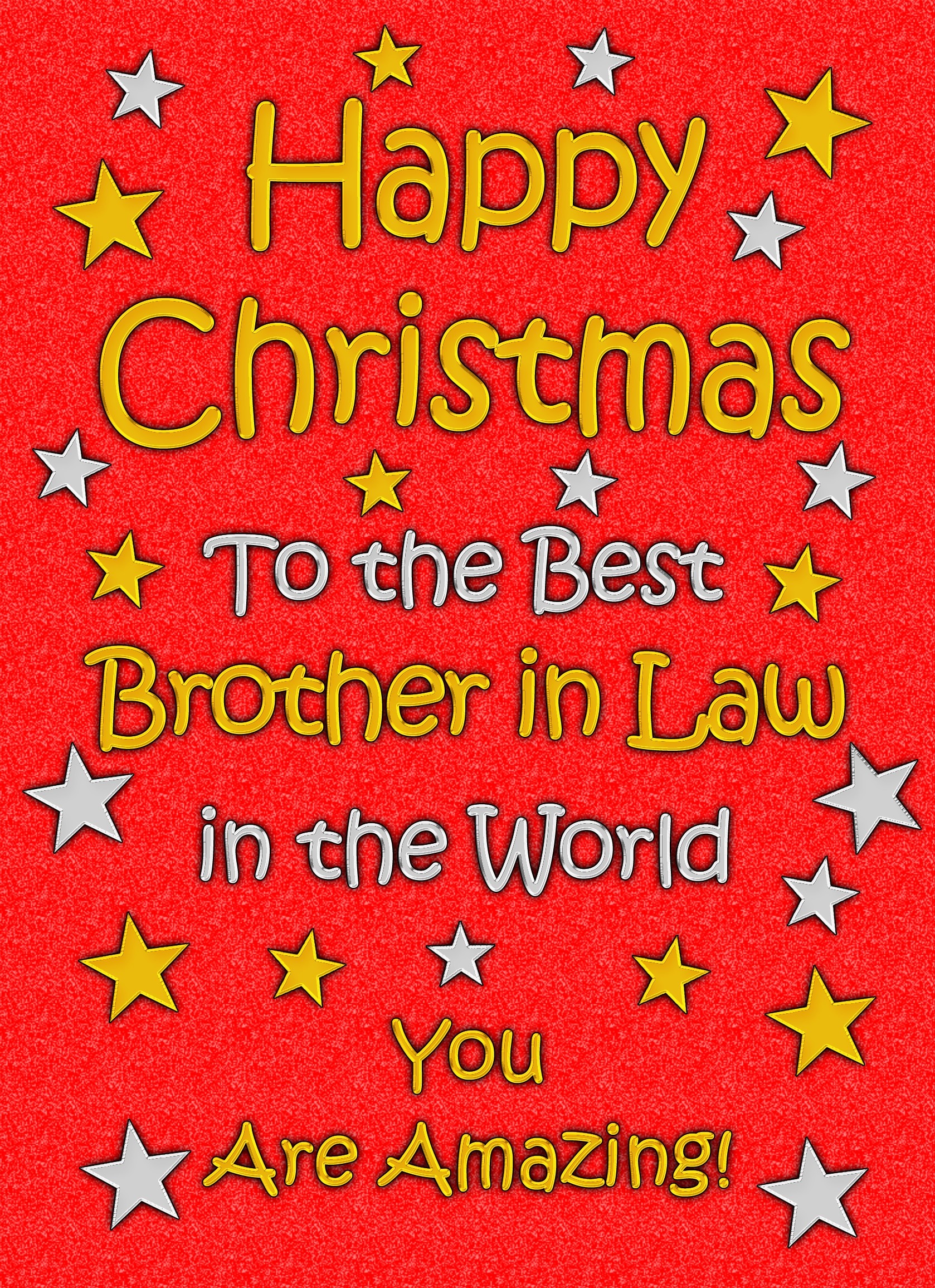 Brother in Law Christmas Card (Red)