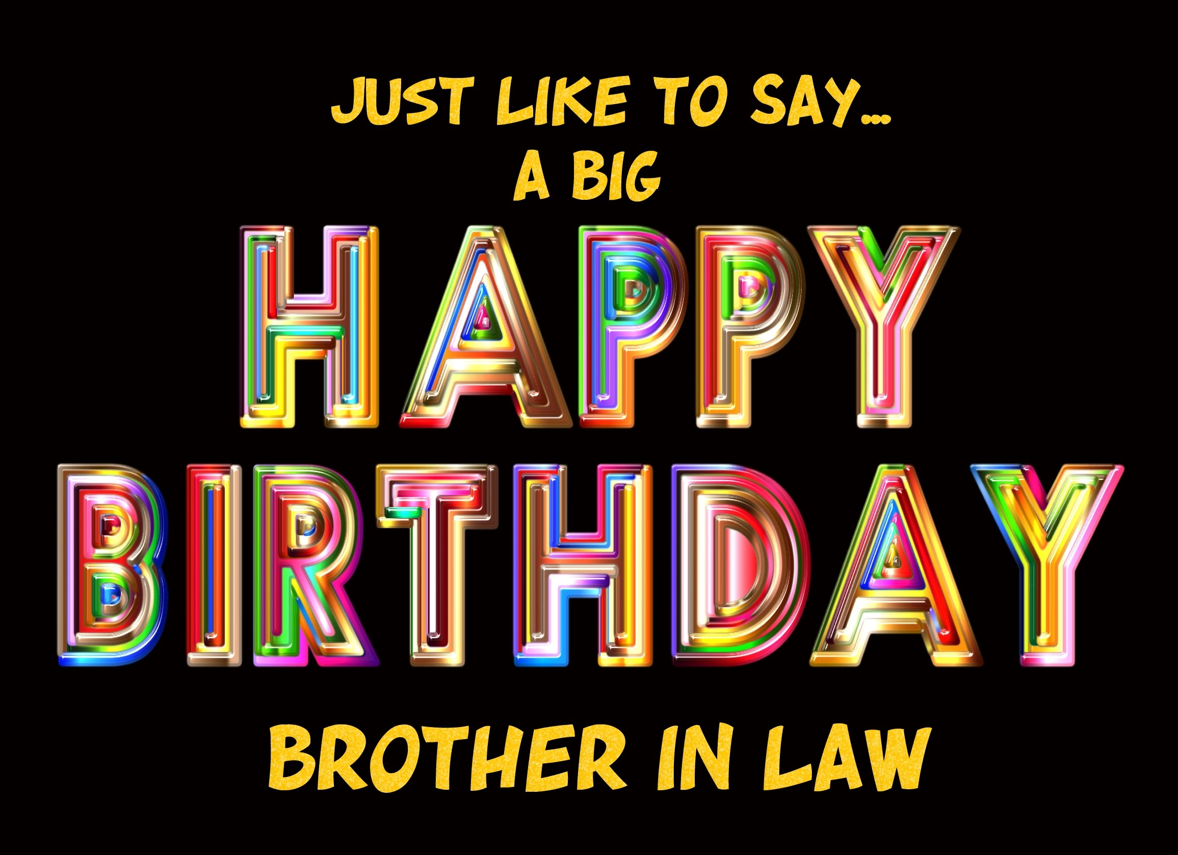 Happy Birthday 'Brother in Law' Greeting Card