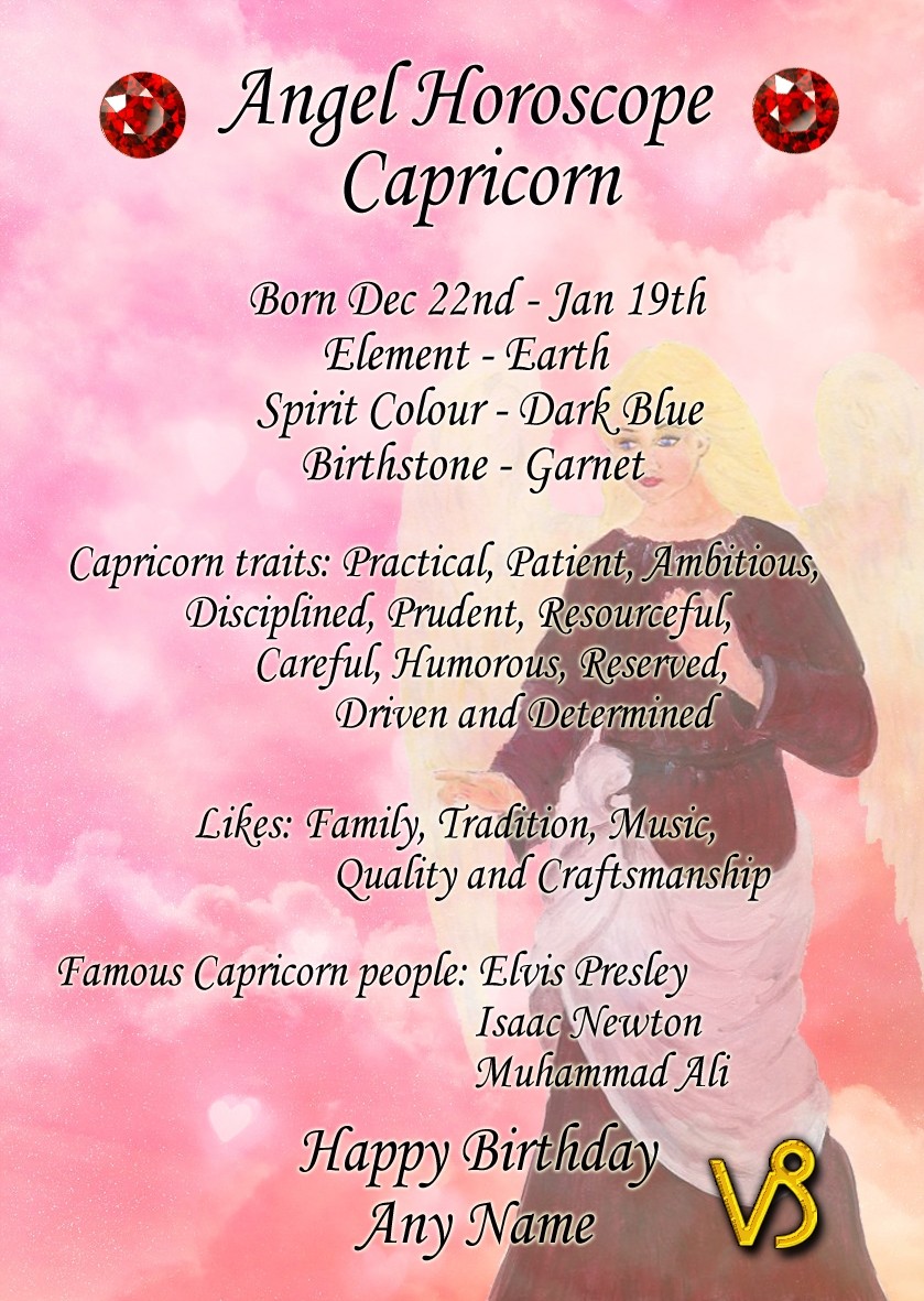 Personalised Capricorn Horoscope Greeting Card