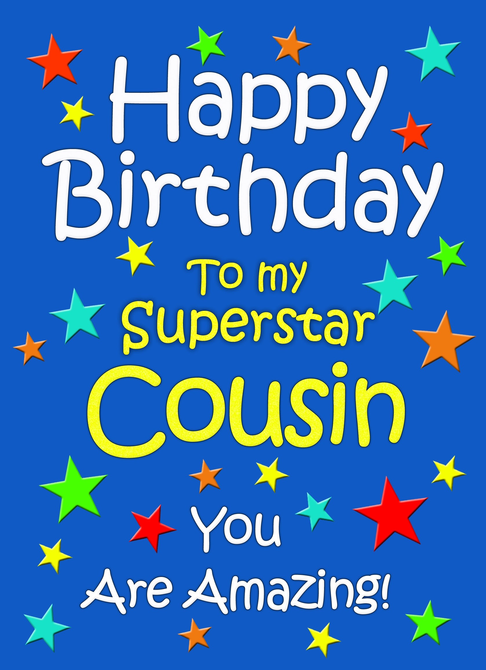 Cousin Birthday Card (Blue)