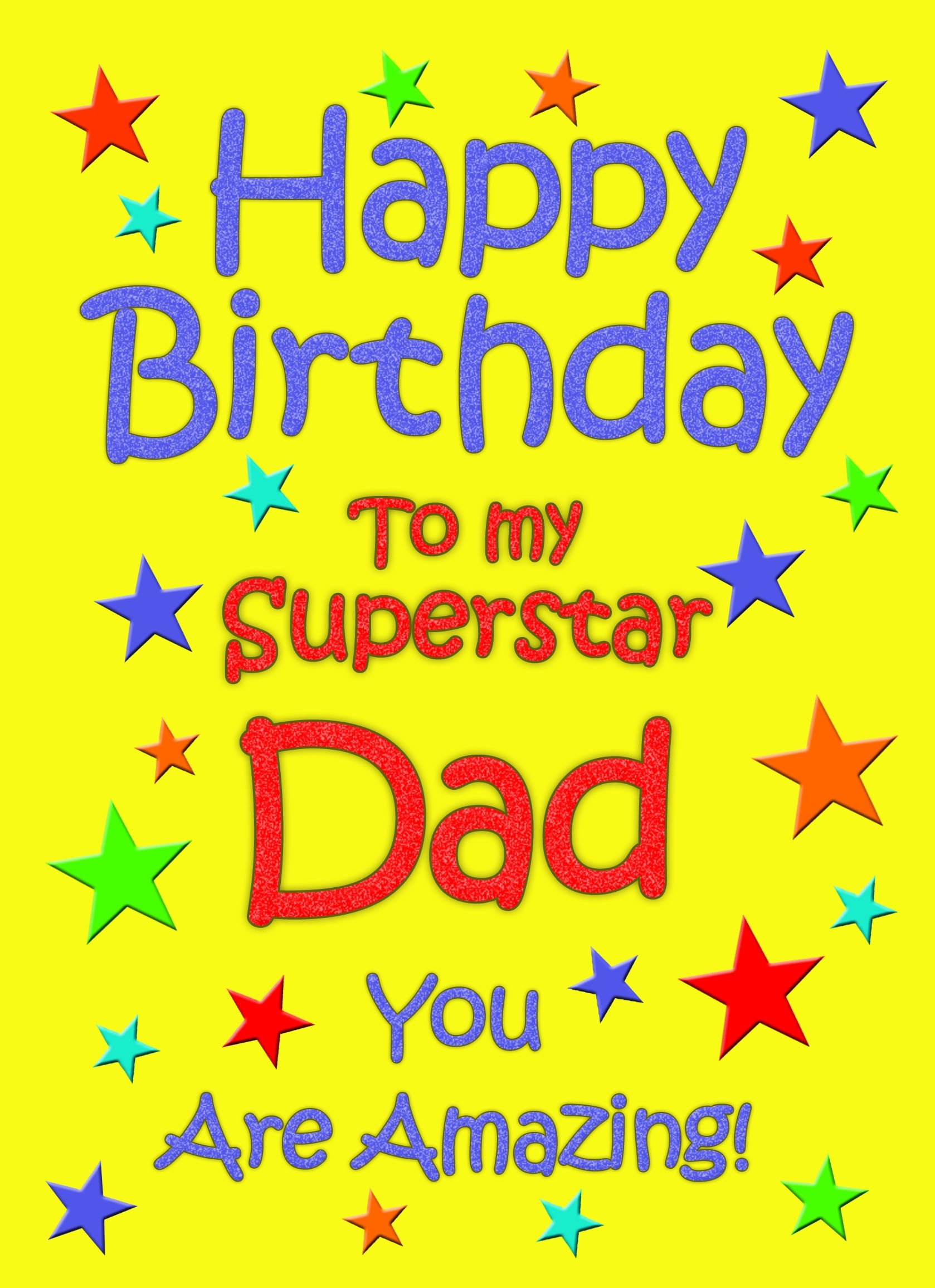 Dad Birthday Card (Yellow)