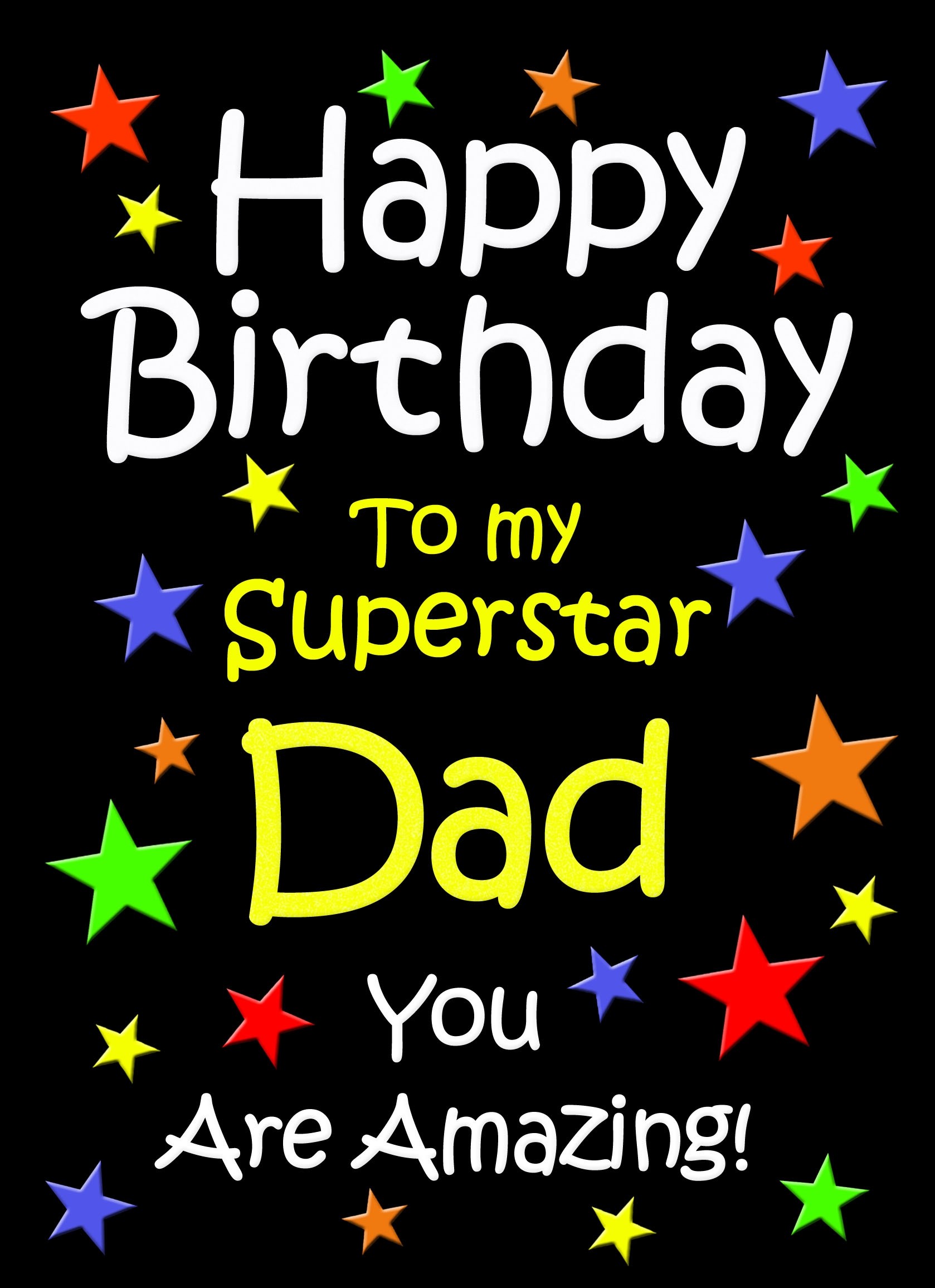 Dad Birthday Card (Black)