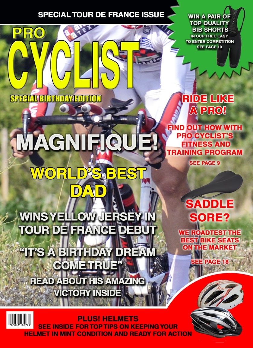 Cyclist/Cycling Dad Birthday Card Magazine Spoof