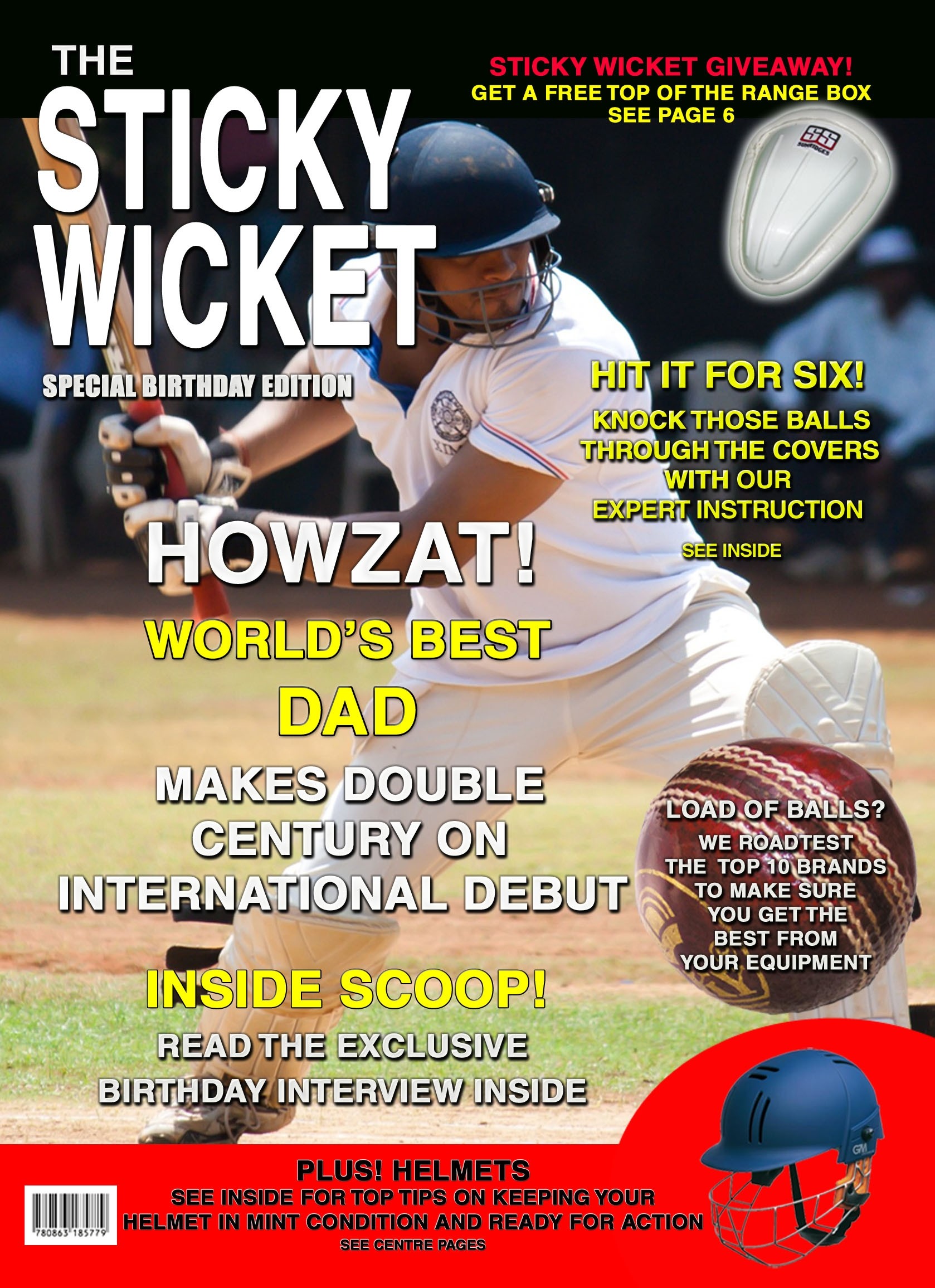 Cricket Dad Birthday Card Magazine Spoof