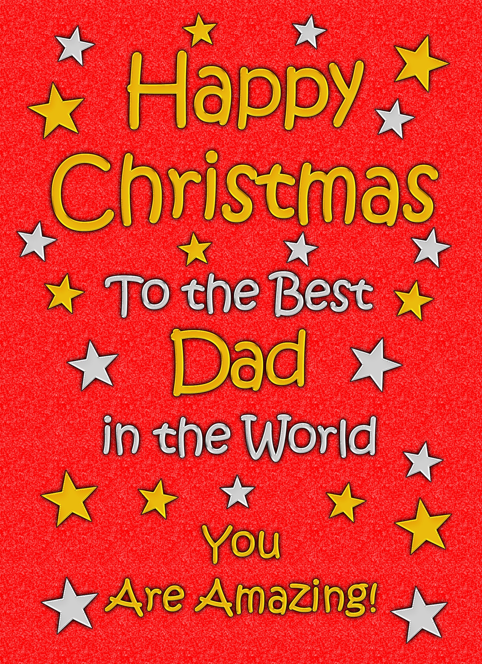 Dad Christmas Card (Red)