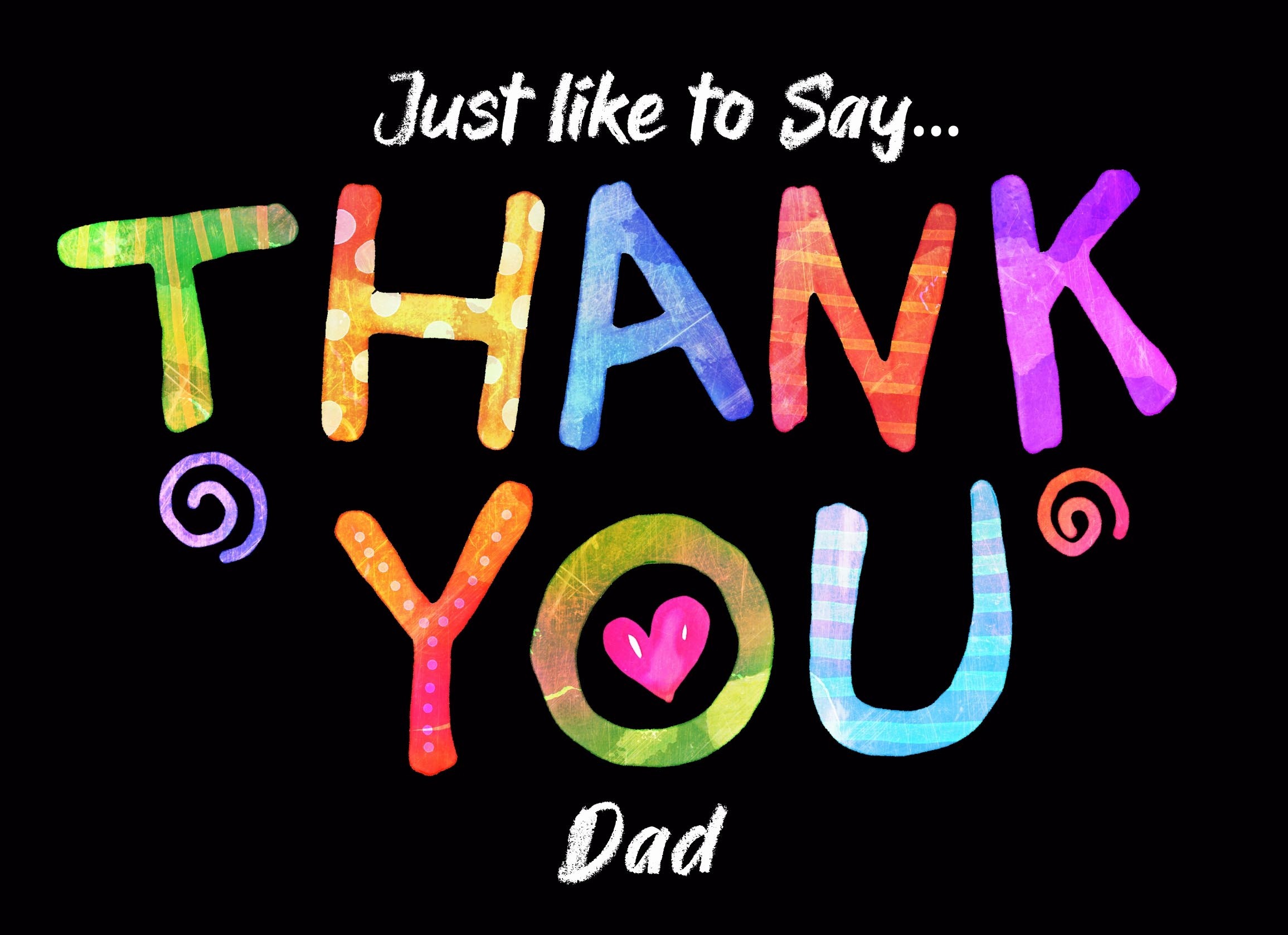 Thank You 'Dad' Greeting Card