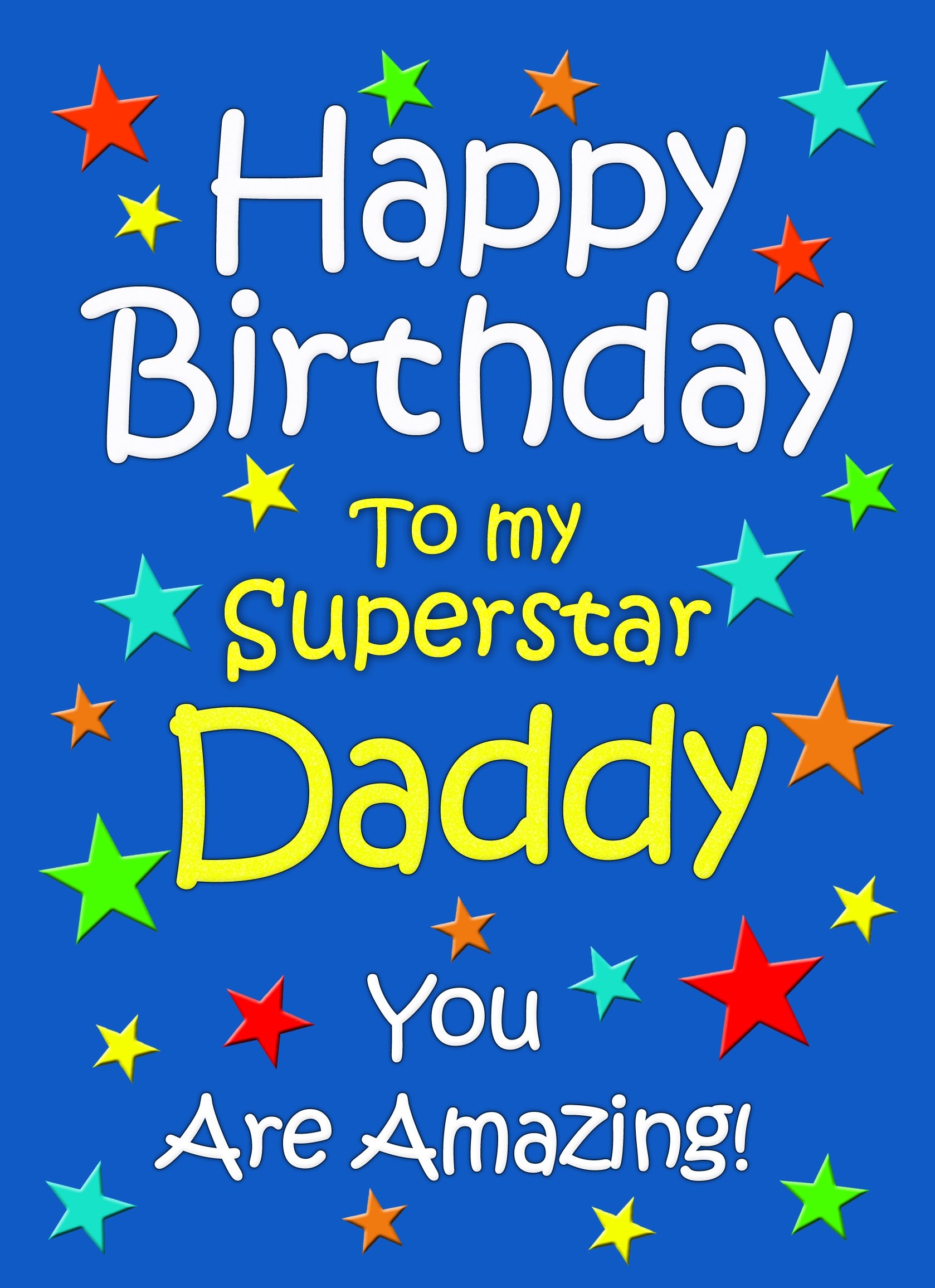 Daddy Birthday Card (Blue)